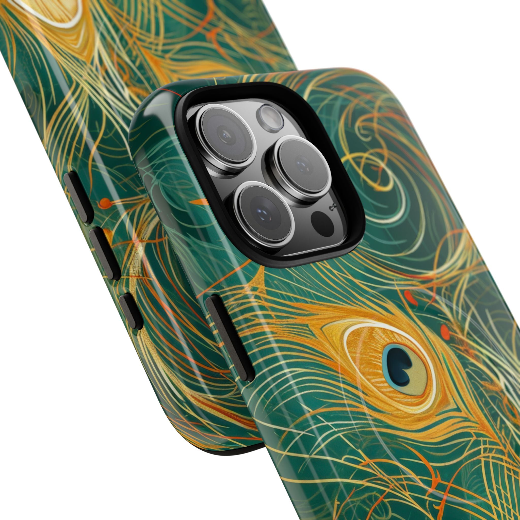 Vibrant Peacock Whirl iPhone 16 - Tough+