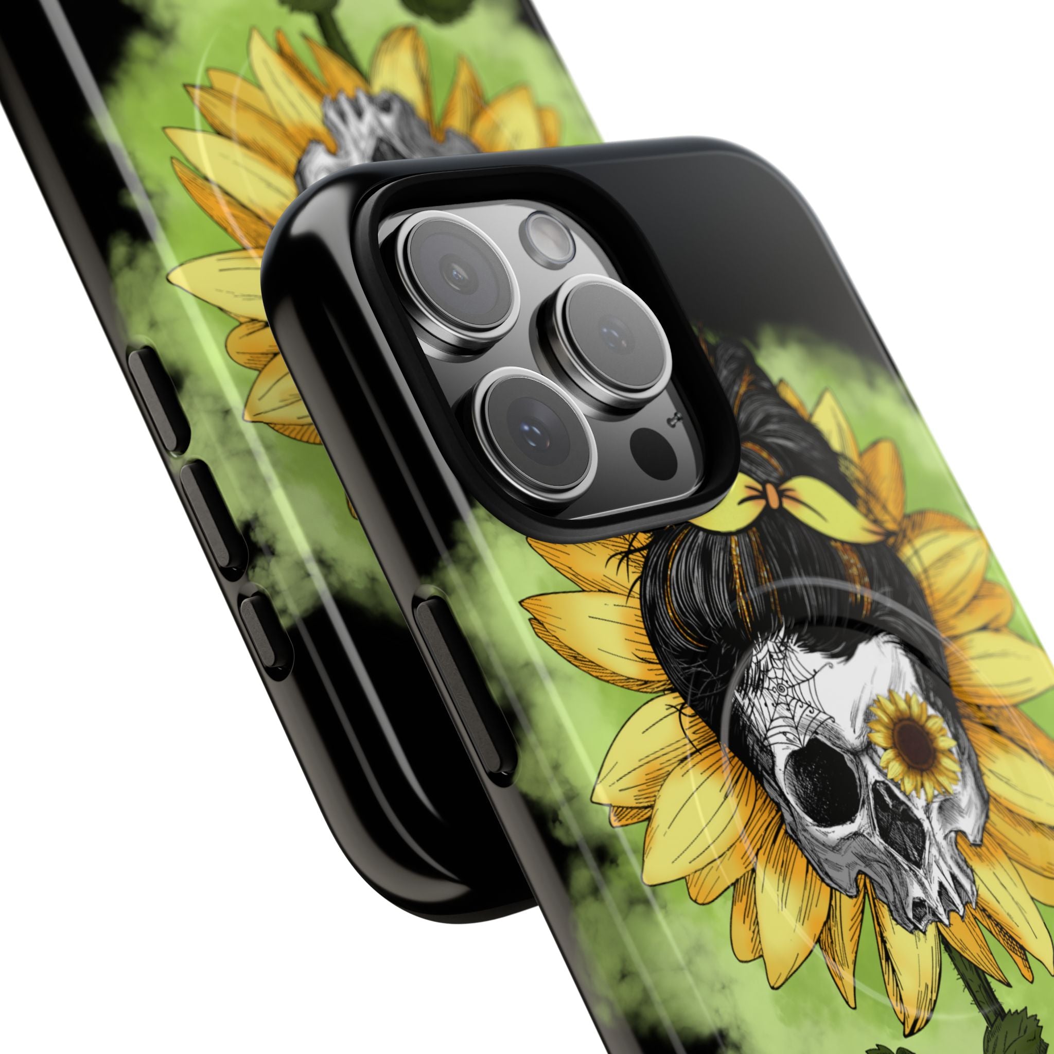 Sunflower Skull iPhone 16 Pro Max Case - Tough+