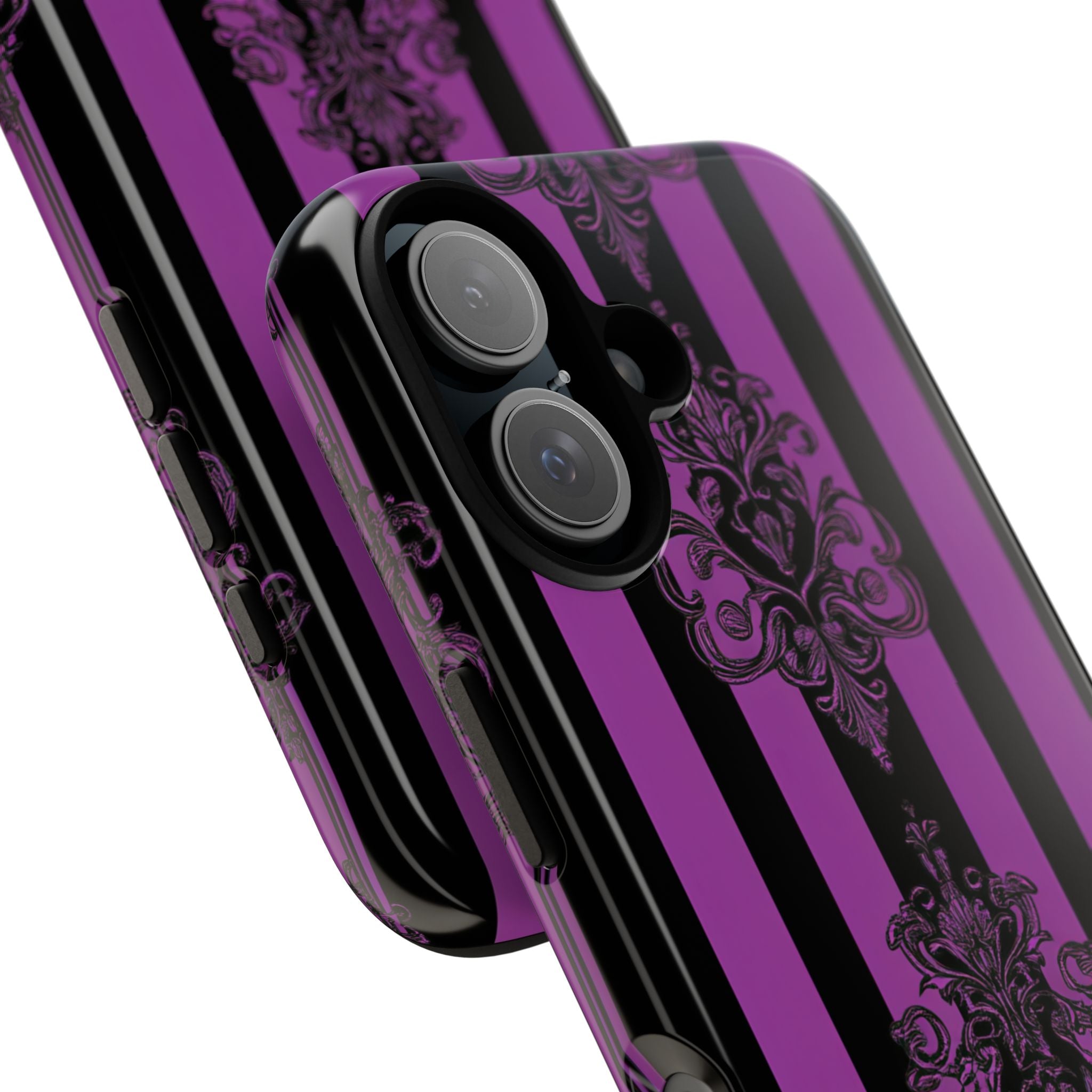 Damask Elegance Purple iPhone 16 Plus Case - Tough