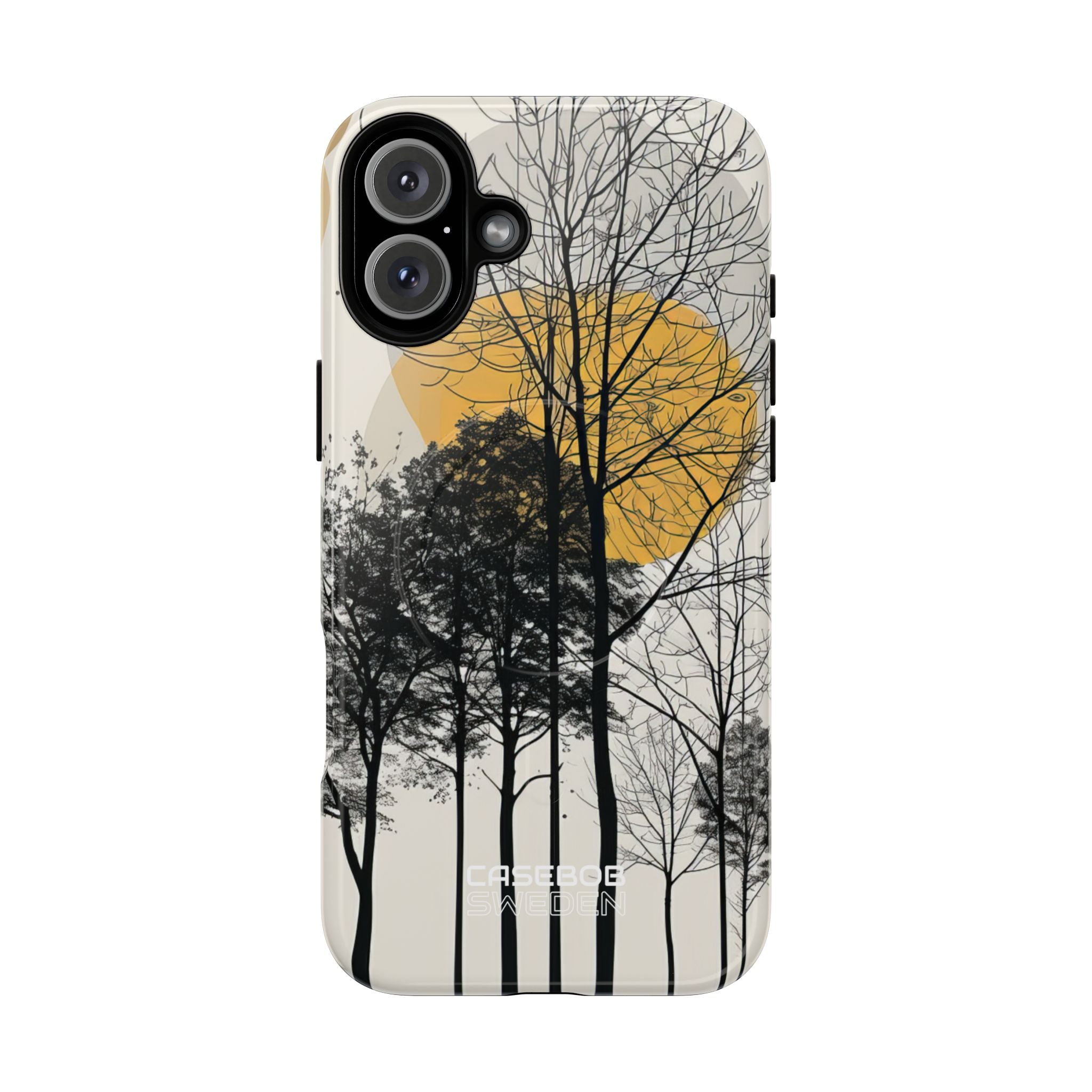 Silhouette della Foresta Dorata iPhone 16 - Tough+