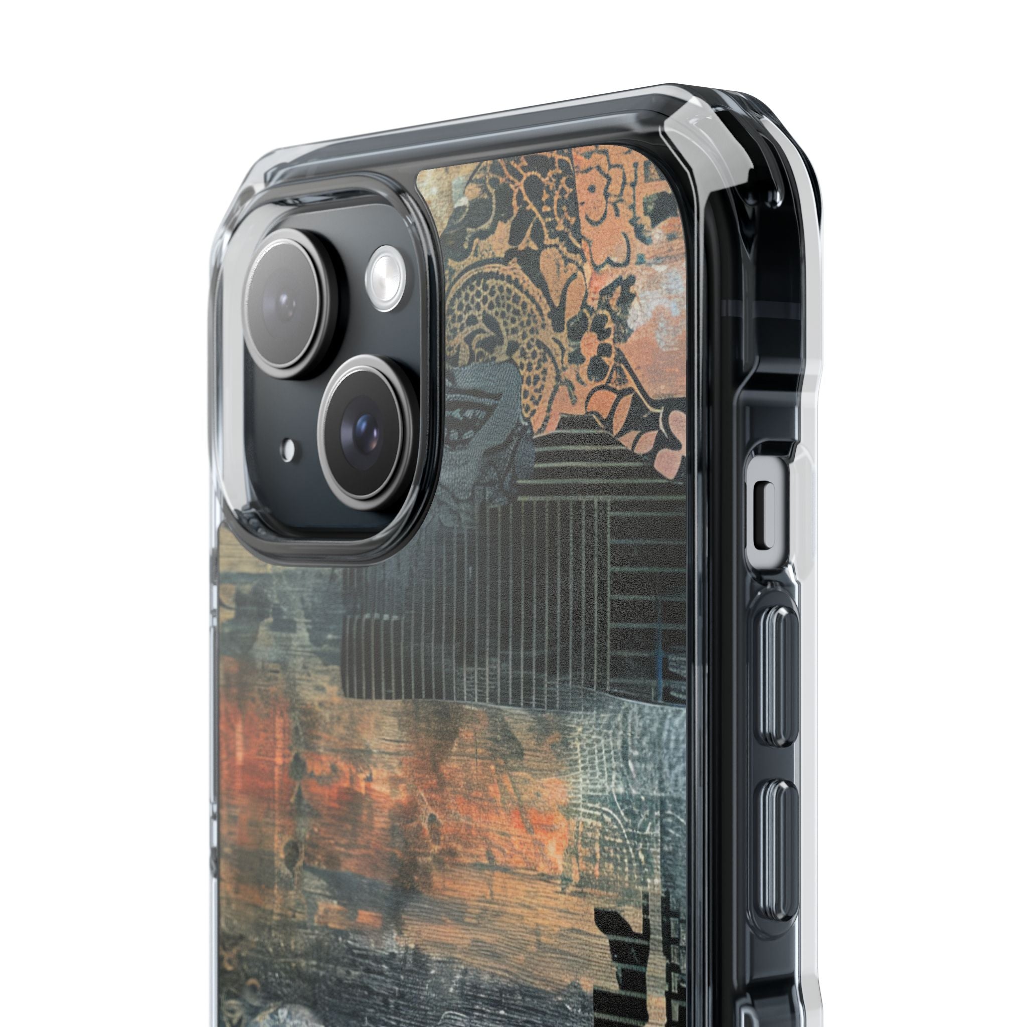 Rust Bloom Tangle iPhone 15 - Impact Clear+