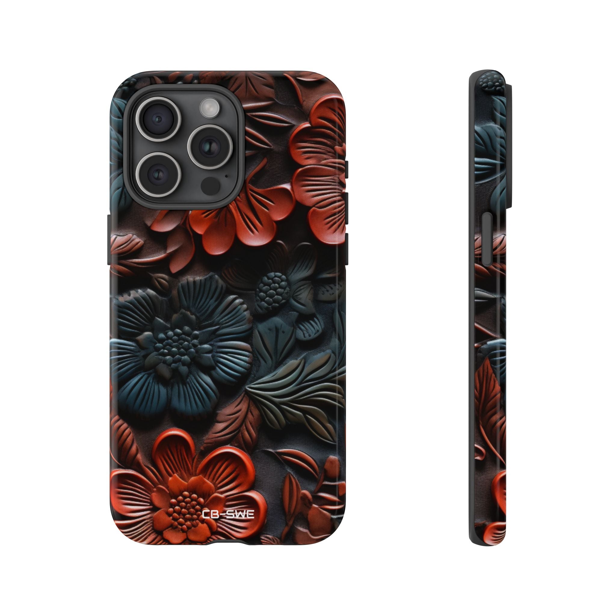 Sculpted Floral Elegance - iPhone Case