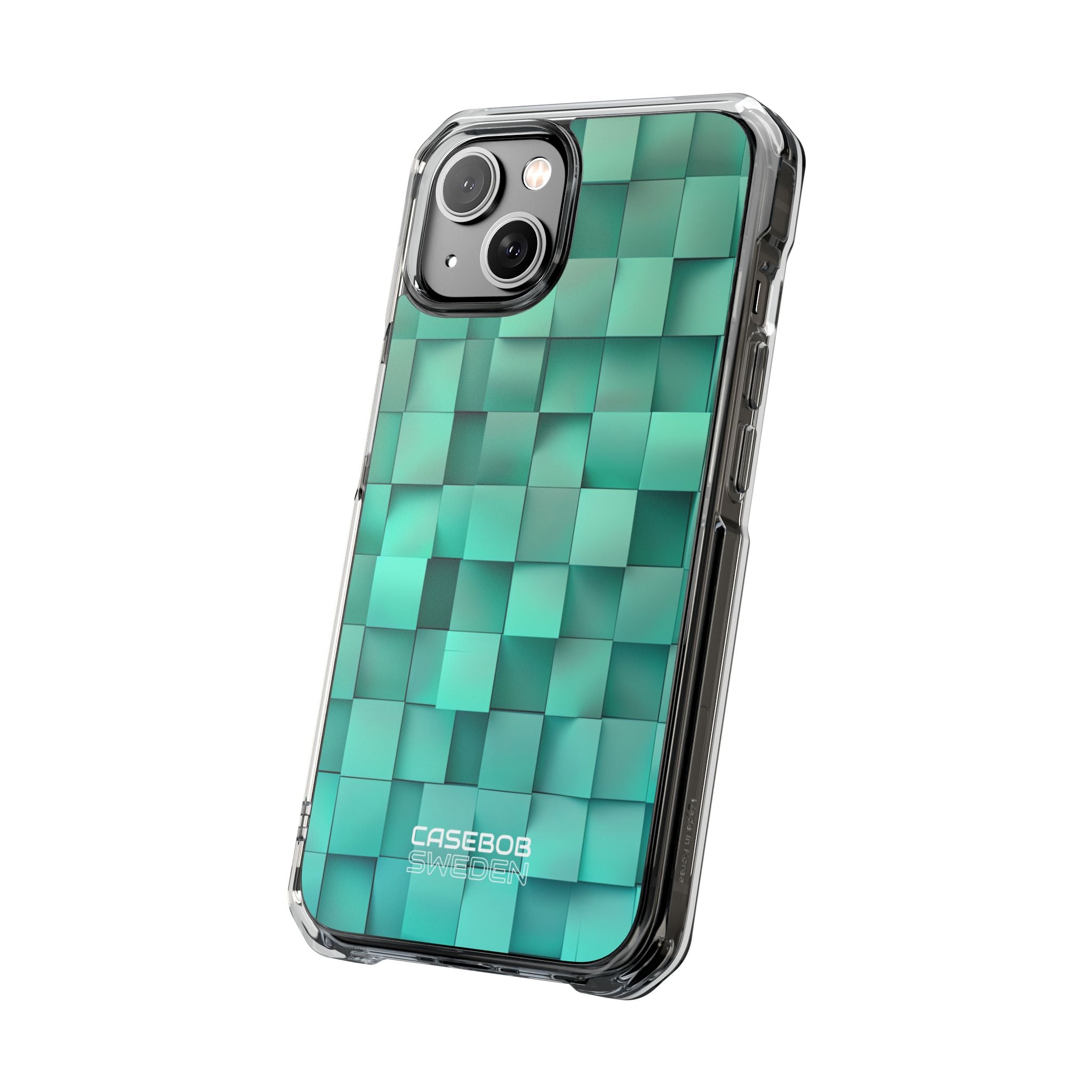 Folded Blue Squares iPhone 14 - Impact Clear+