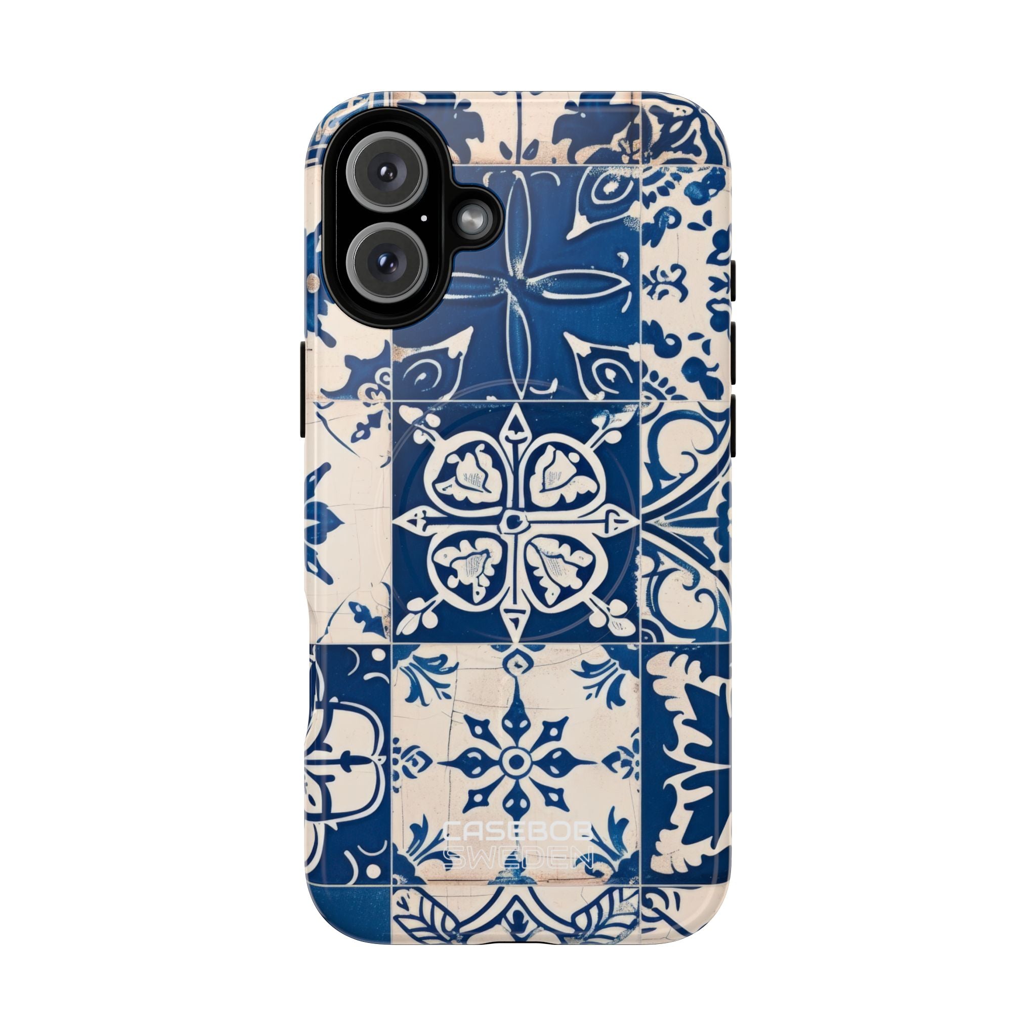 Ornate Blue Tiles iPhone 16 - Tough+