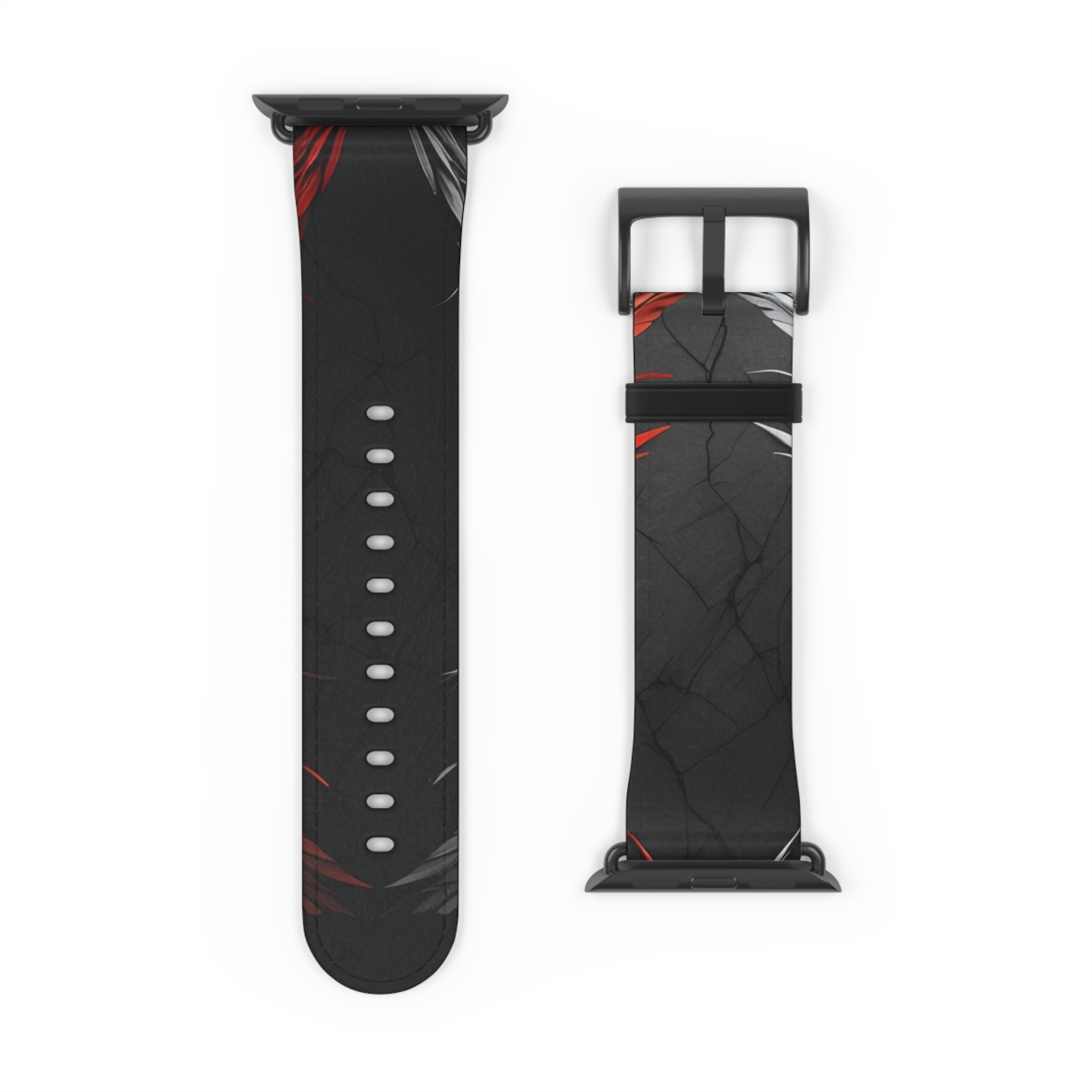 Crimson Silver Wings - Watch Band