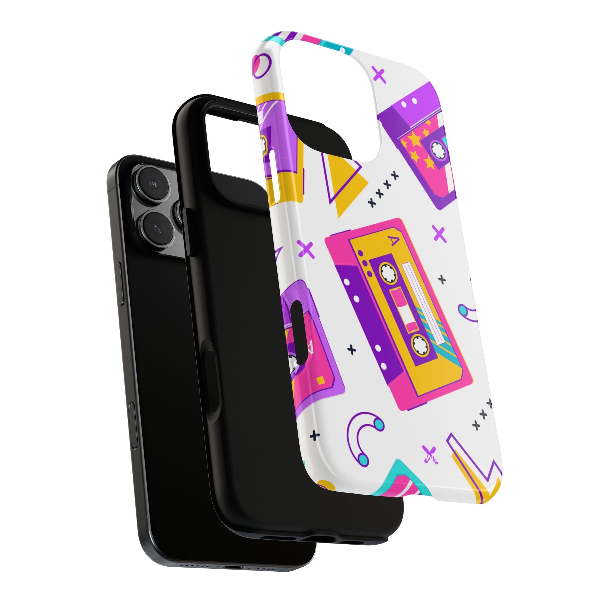 Retro Cassette Chaos - iPhone Case