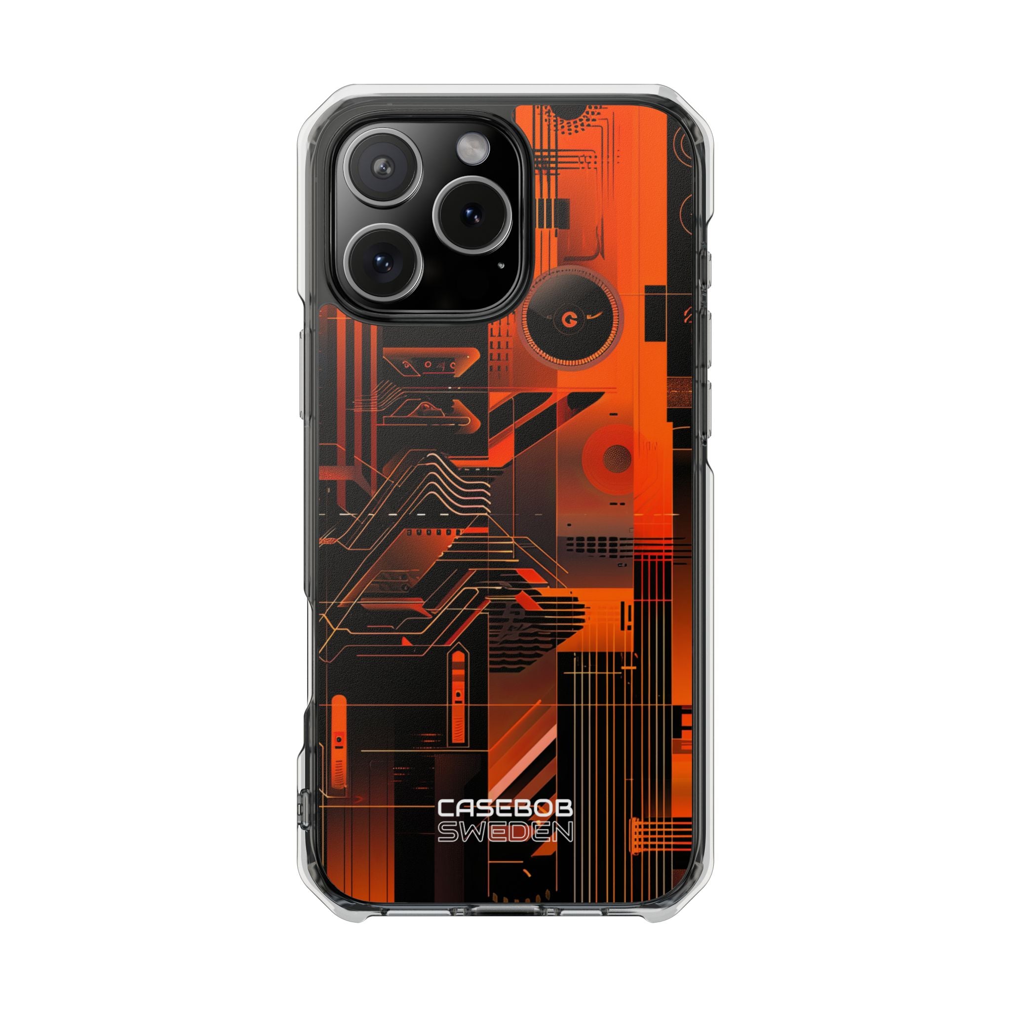 Orange Circuit Dreams iPhone 16 - Impact Clear+