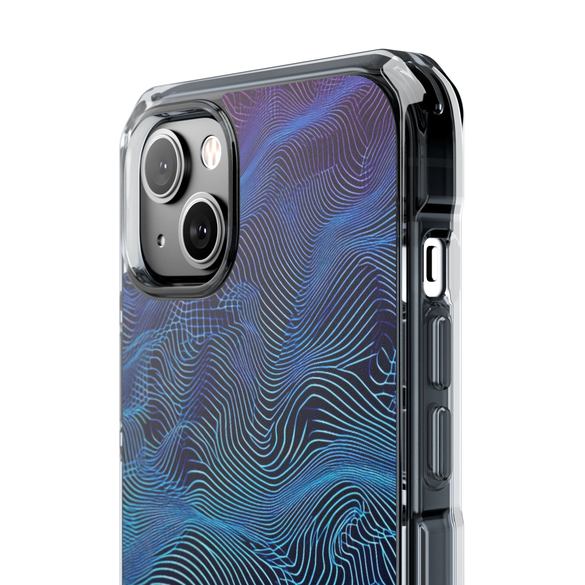 Neon Waves Flow iPhone 14 - Impact Clear+