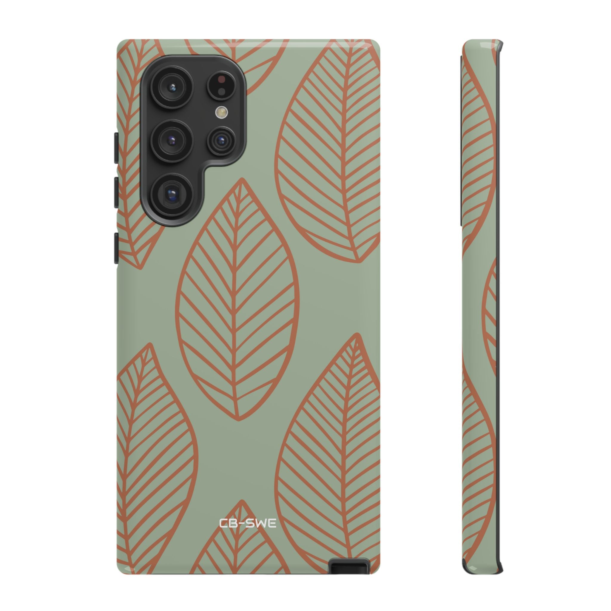 Mint and Orange Leaves - Samsung Case