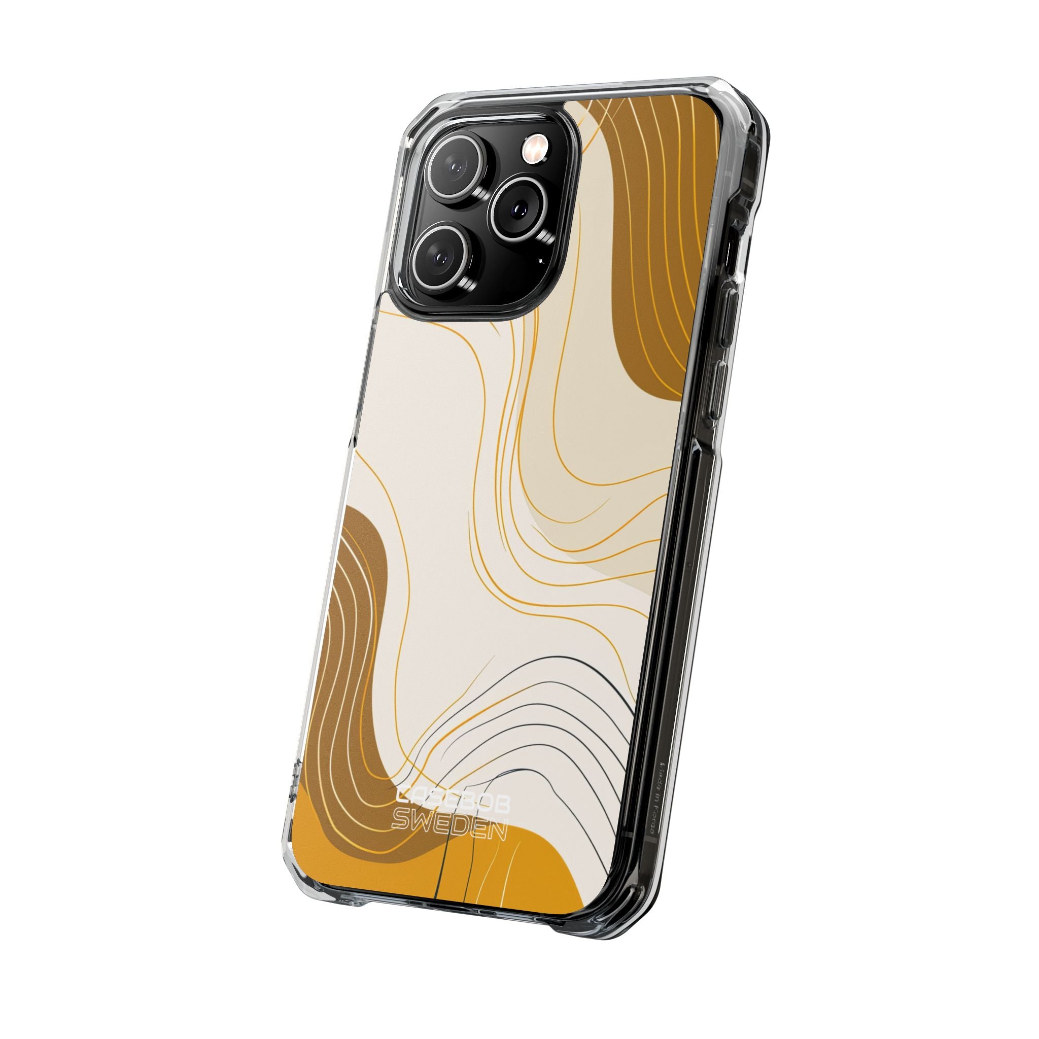 Golden Flow Lines iPhone 14 - Impact Clear+