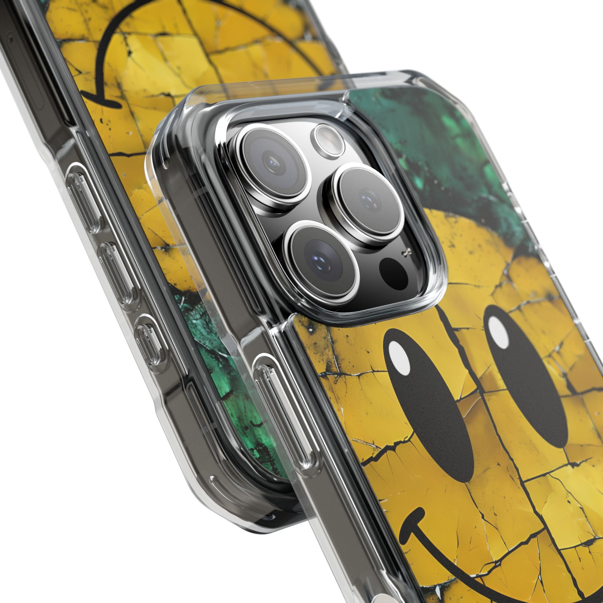 Cracked Smiley iPhone 16 Pro Case - Impact