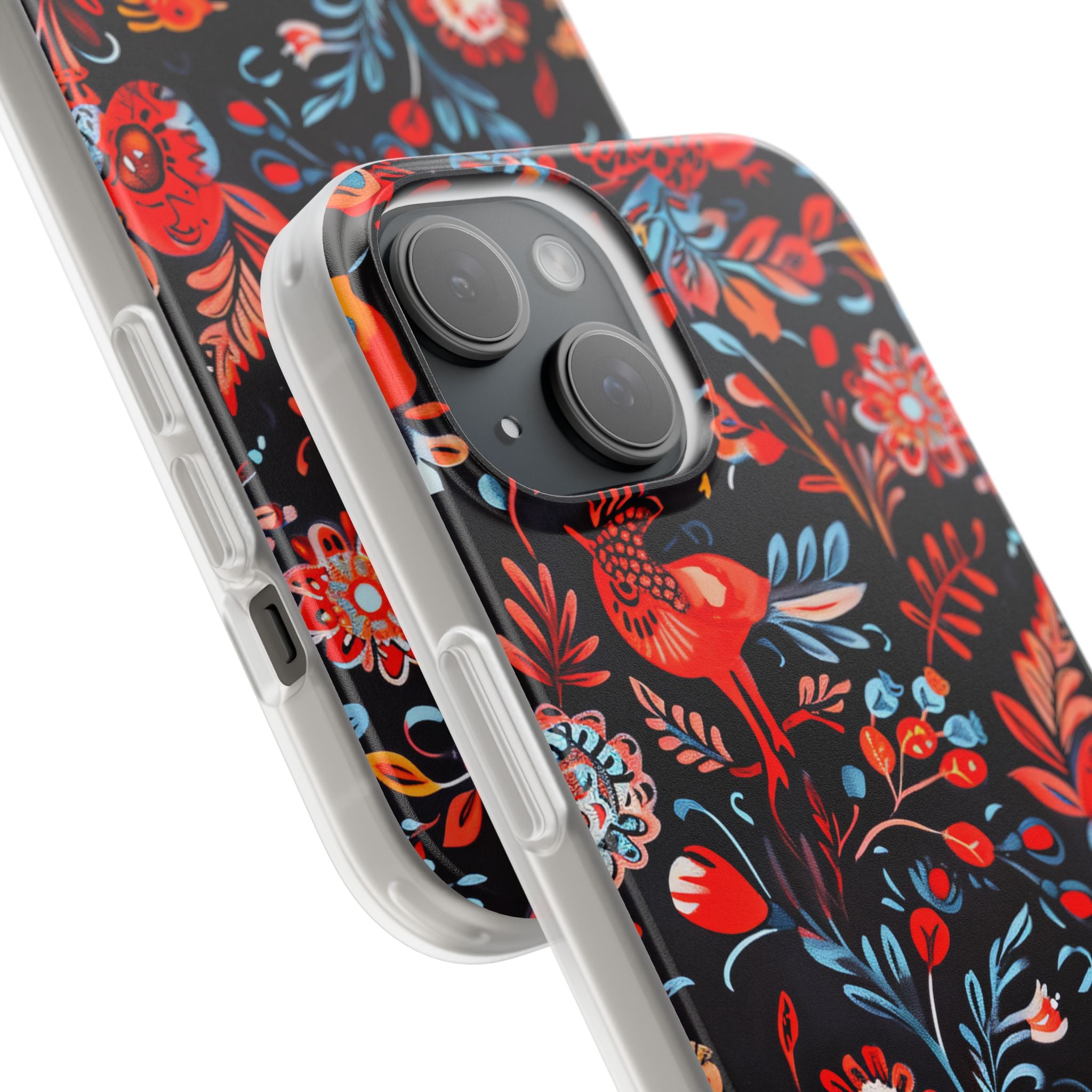 Vivid Birdscape iPhone 15 Case - Soft