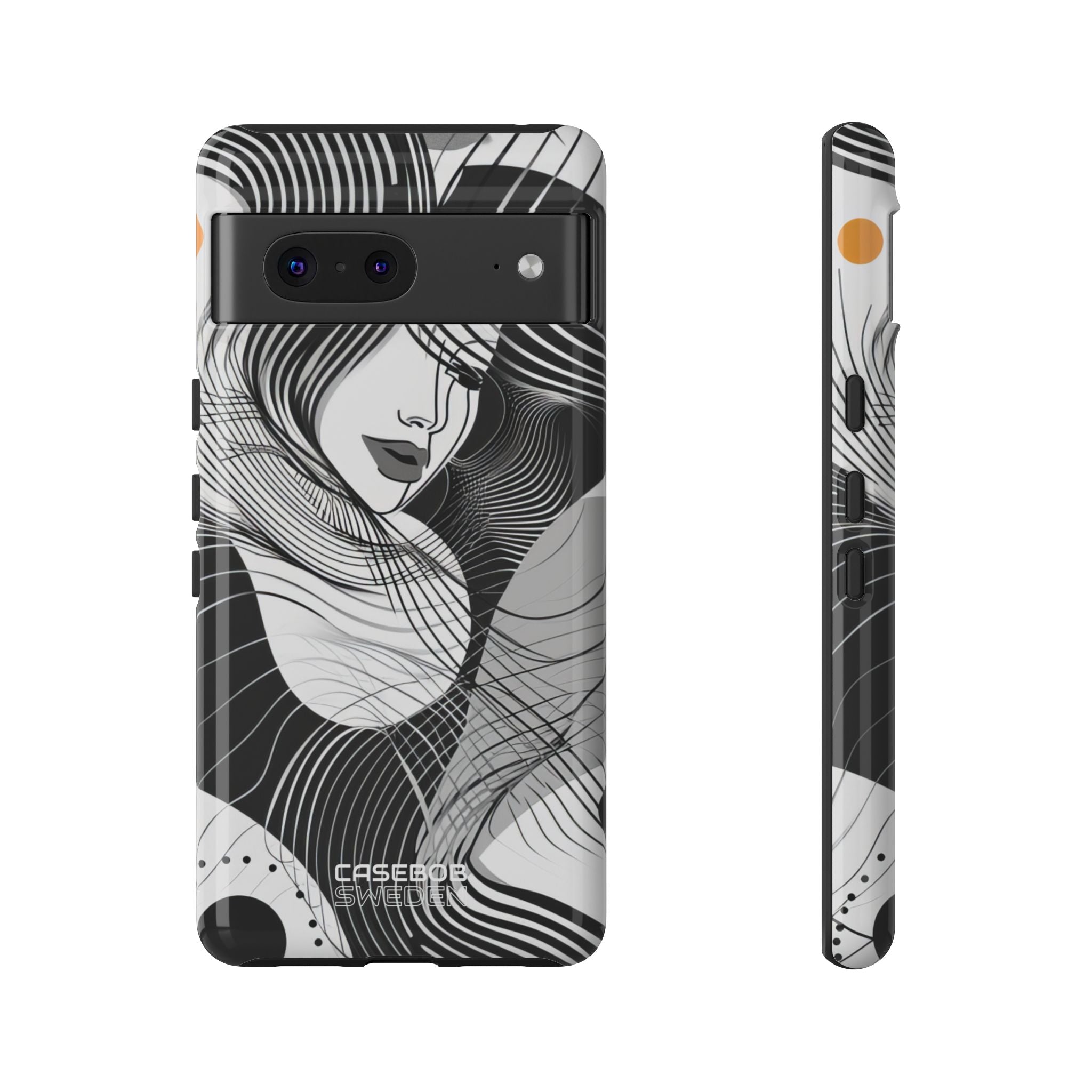 Orange Wave Motion Google Pixel 7 - Tough