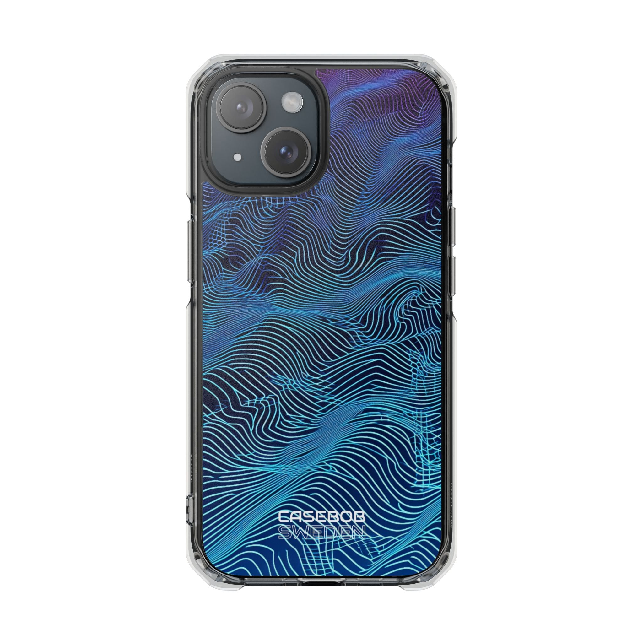 Neon Waves Flow iPhone 15 - Impact Clear+