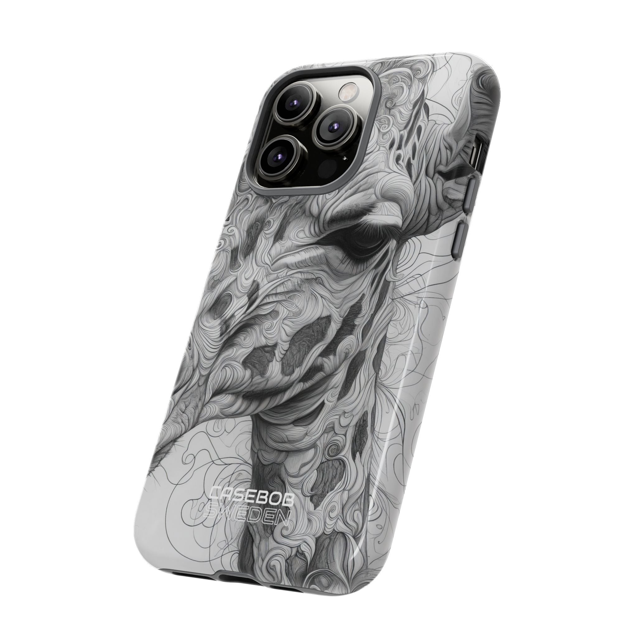 Swirling Giraffe Art iPhone 14 - Tough