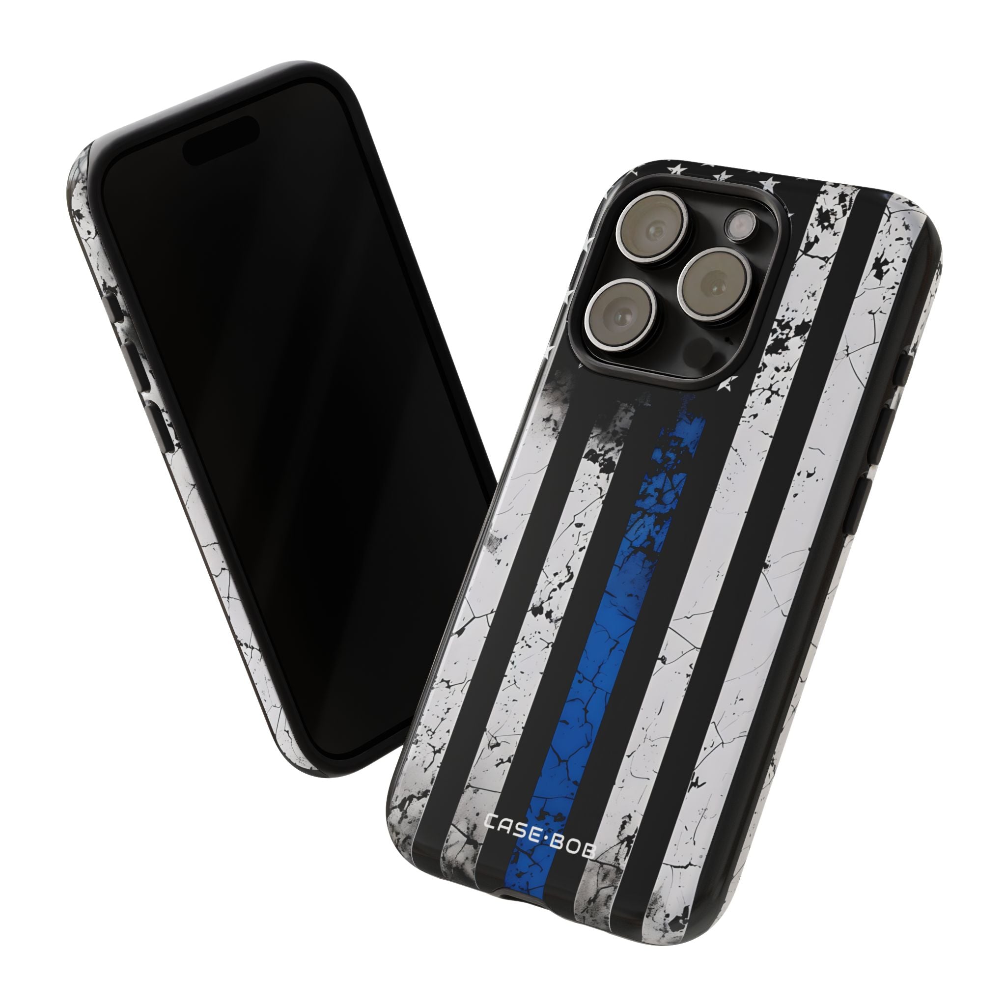 Blue Stripe Flag iPhone 15 Pro Case - Tough