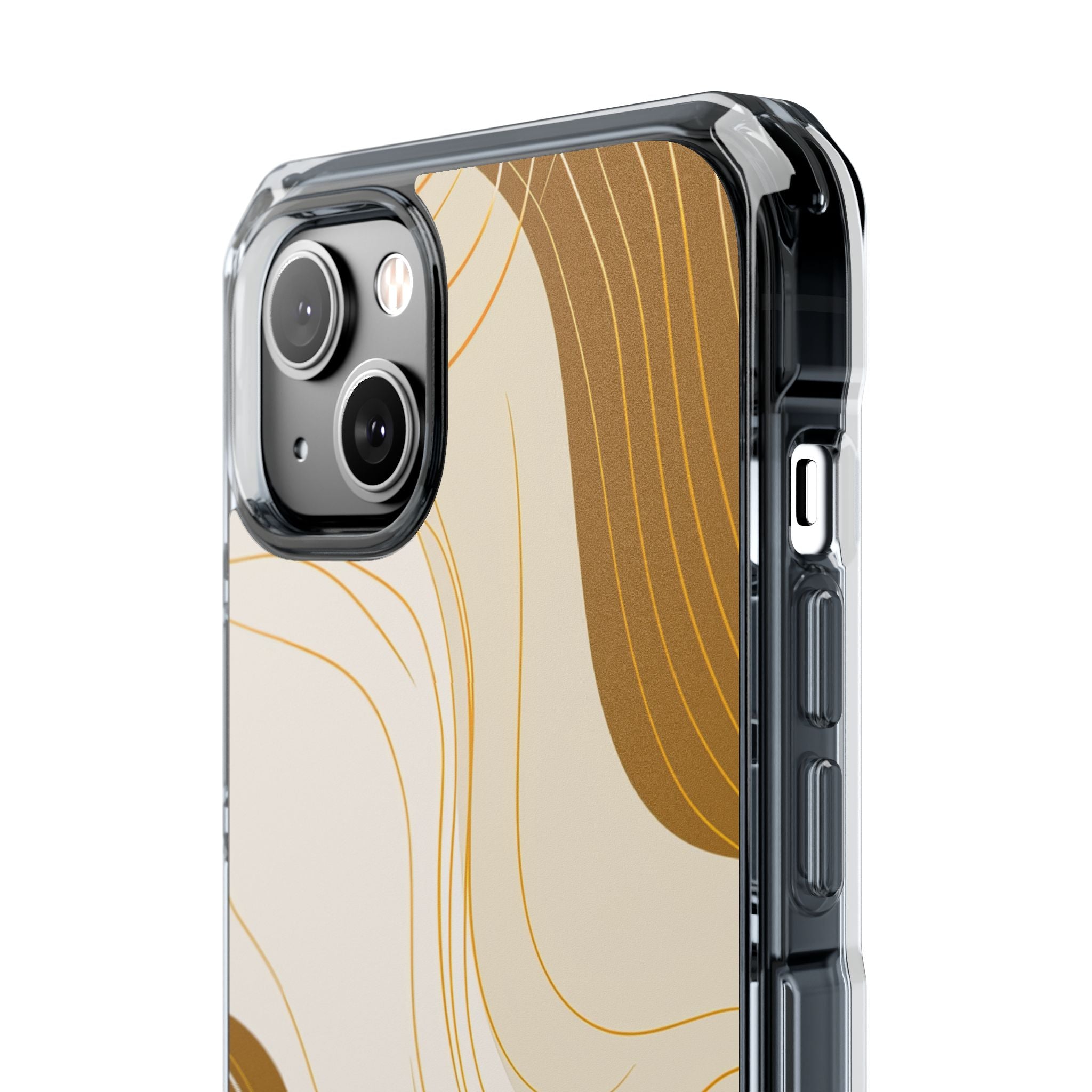 Golden Flow Lines iPhone 14 - Impact Clear+