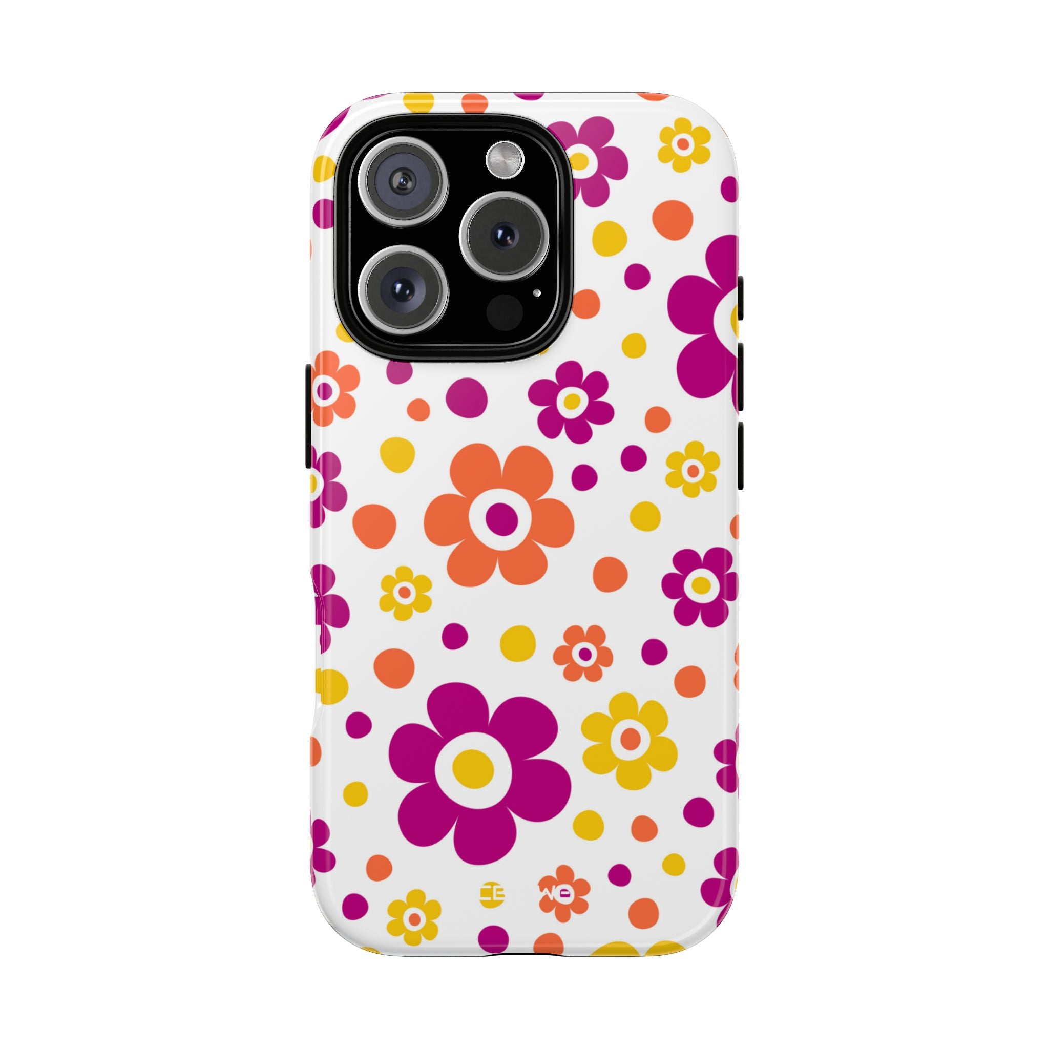 Retro Floral Playfulness - iPhone Case