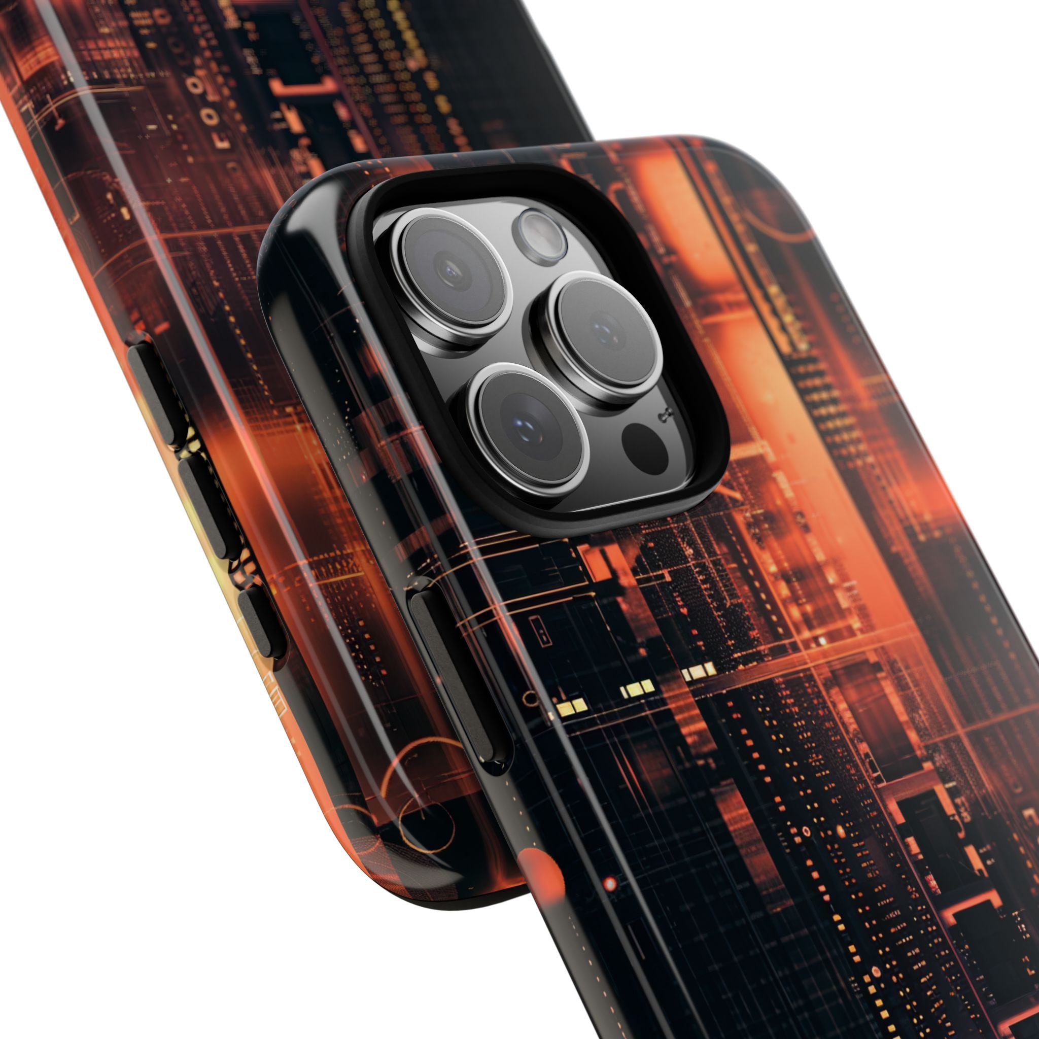 Neon Circuit Dreams iPhone 16 - Tough