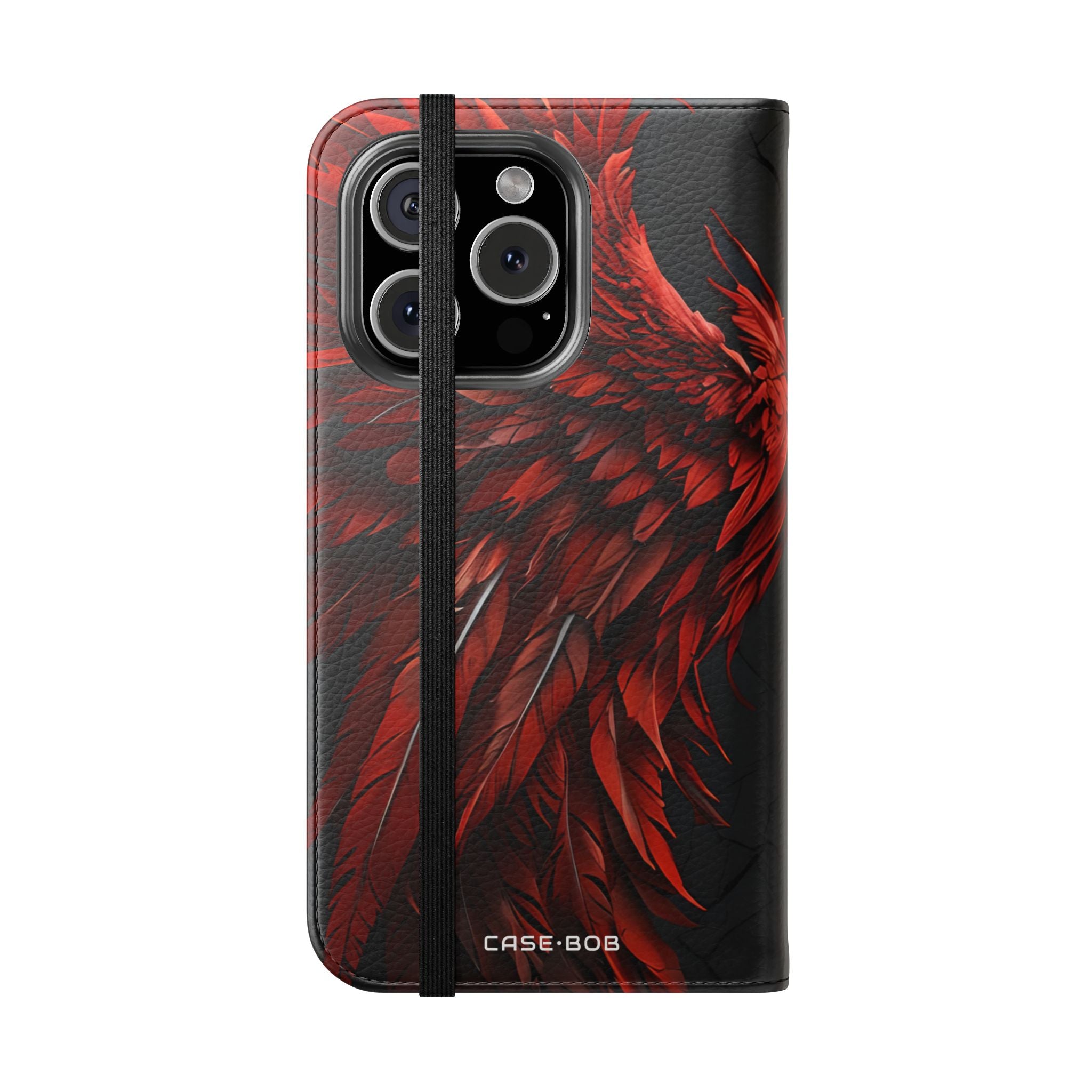 Crimson Silver Wings - iPhone 16 Pro Case - Wallet