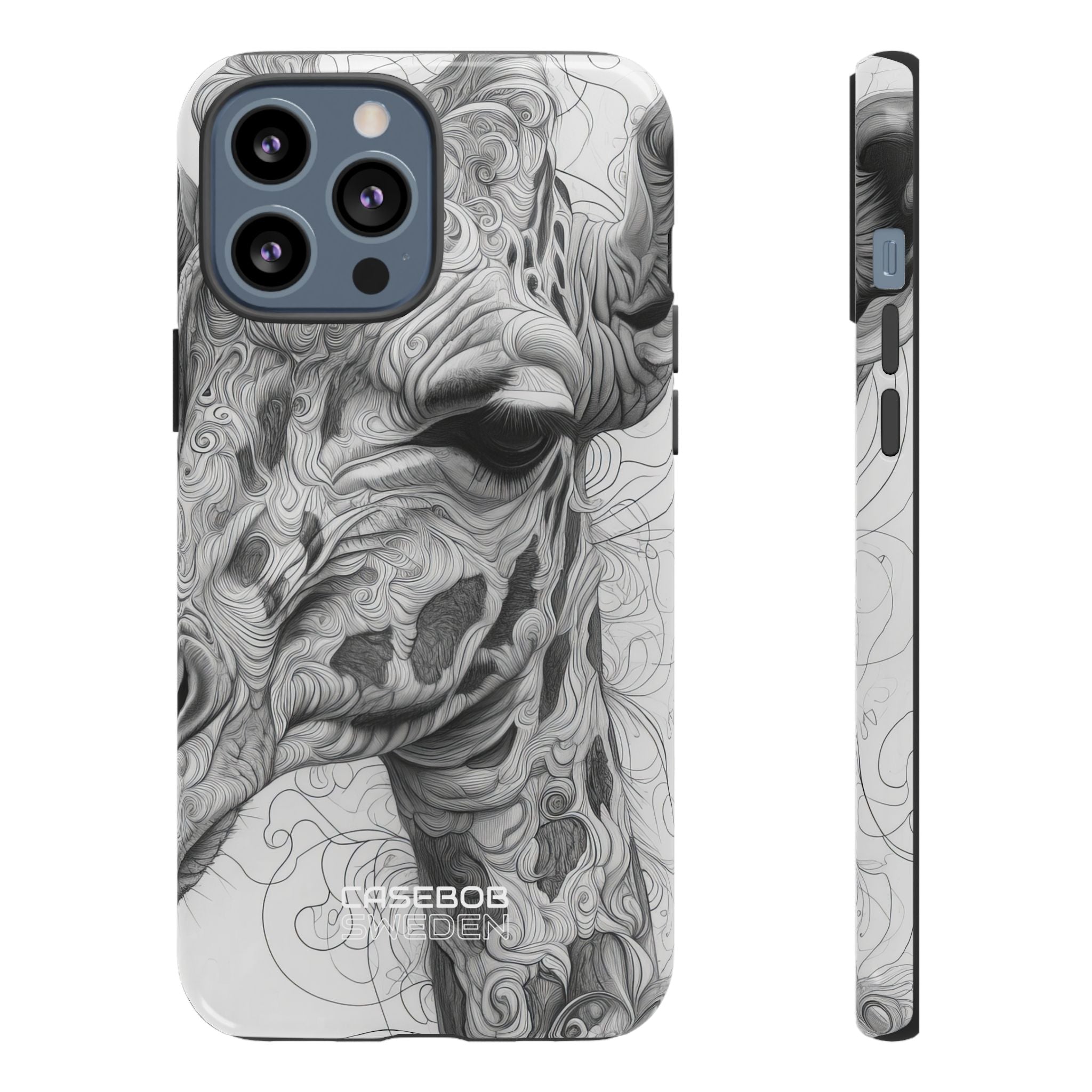 Swirling Giraffe Art iPhone 13 - Tough