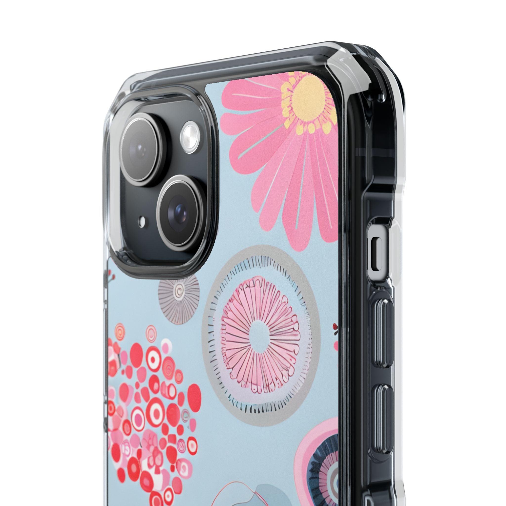 Floral Radiance Blue iPhone 15 Case - Impact