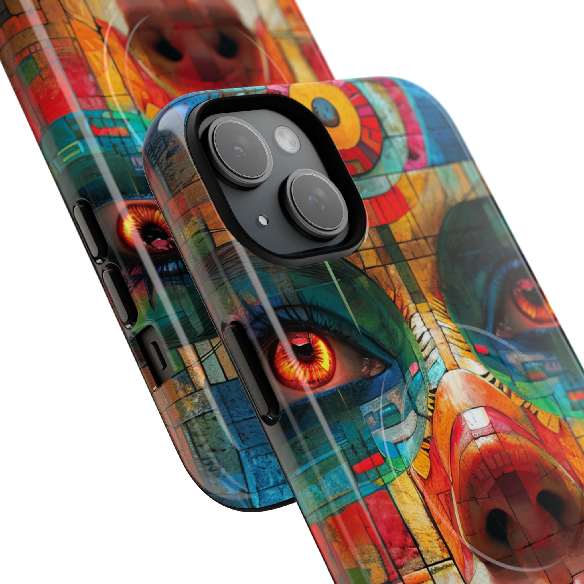 Ritratto Fiamma Geometrica iPhone 15 - Tough+