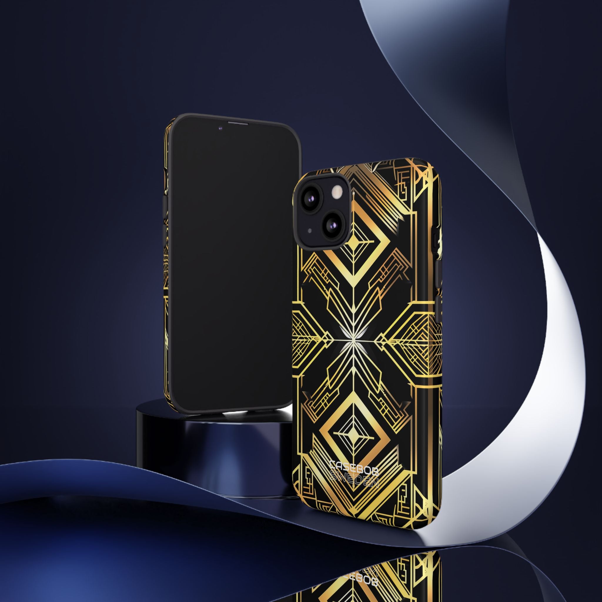 Golden Geometric Symphony iPhone 13 - Tough