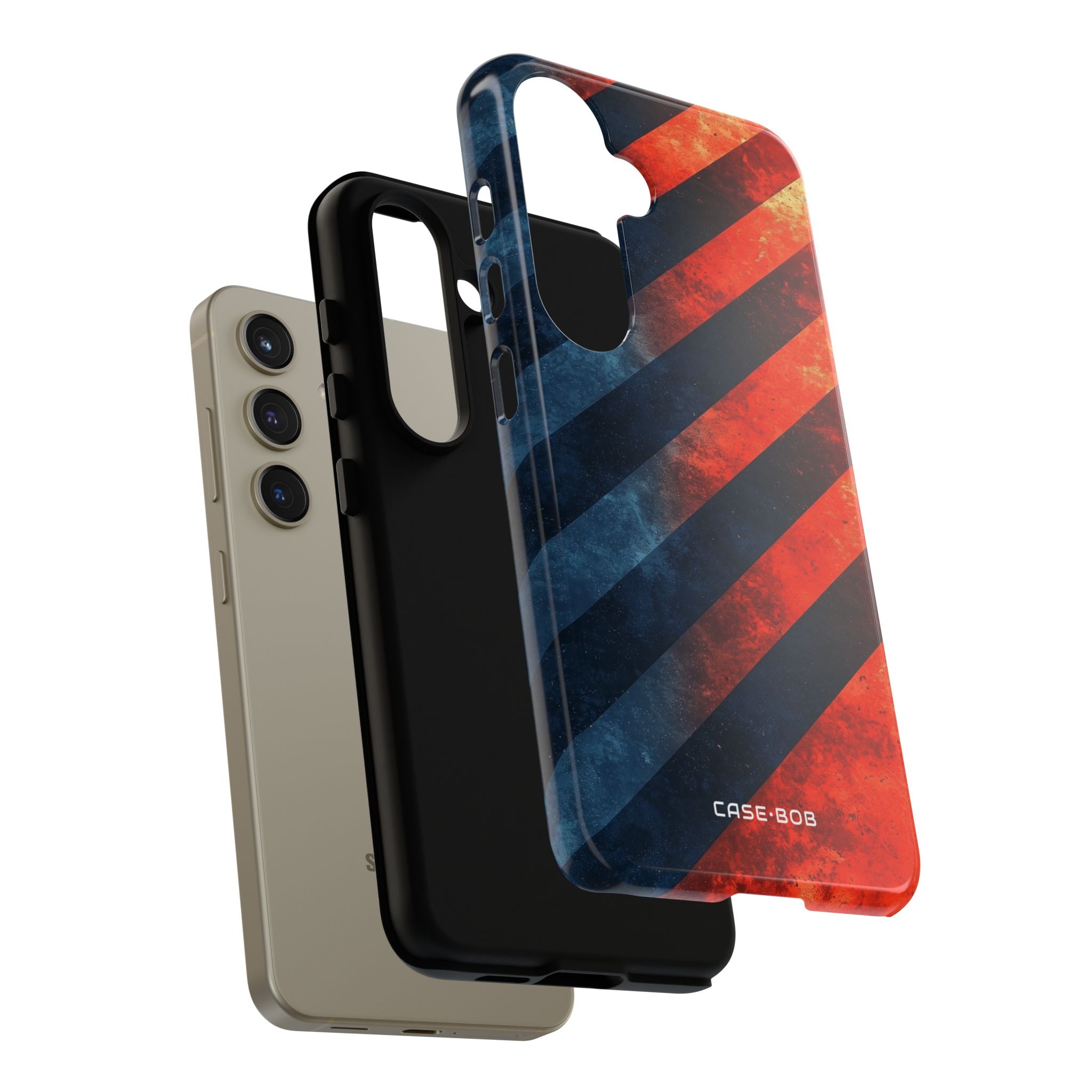 Diagonal Stripes Blaze Samsung S24 Case - Tough