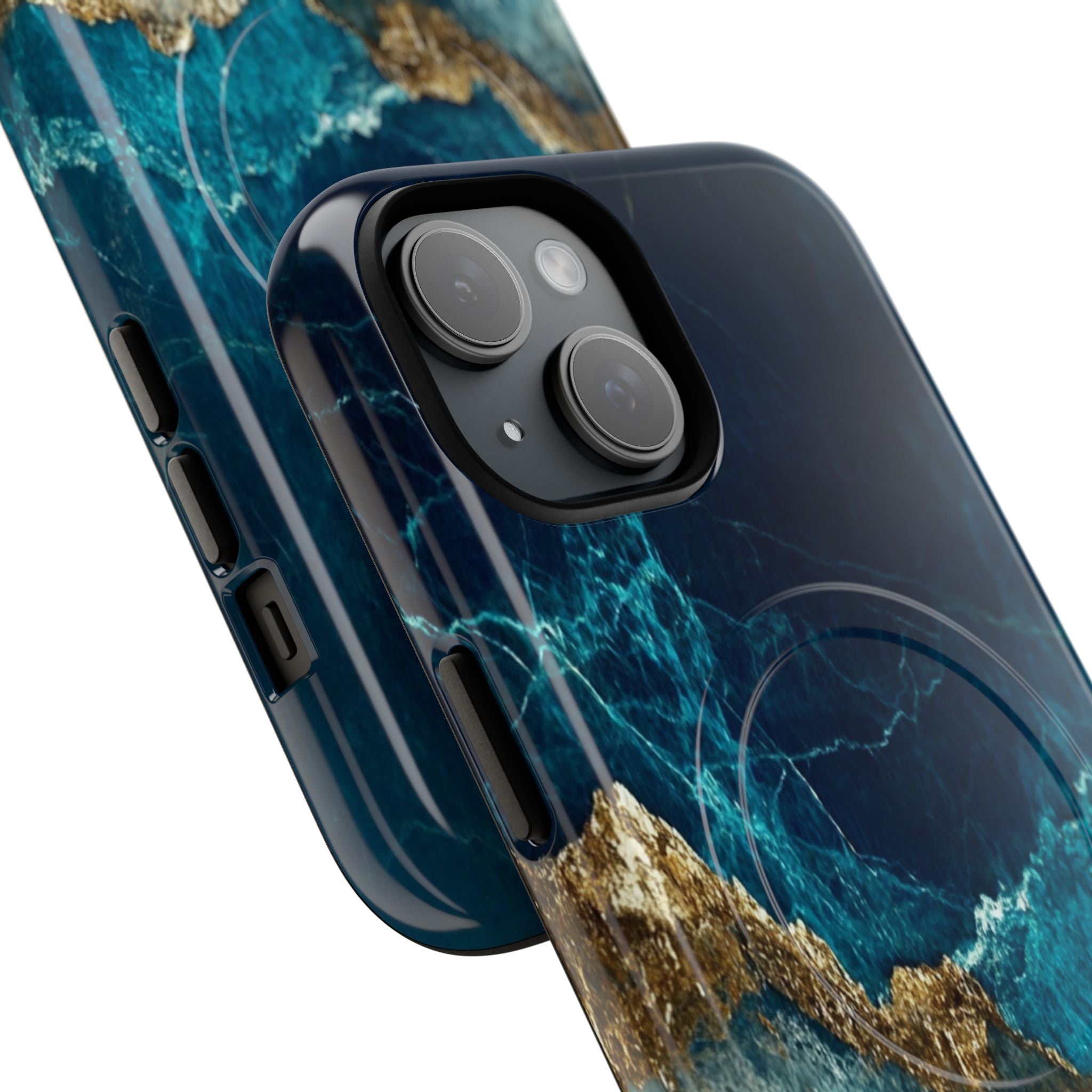 Jagged Gold Split iPhone 15 Case - Tough+