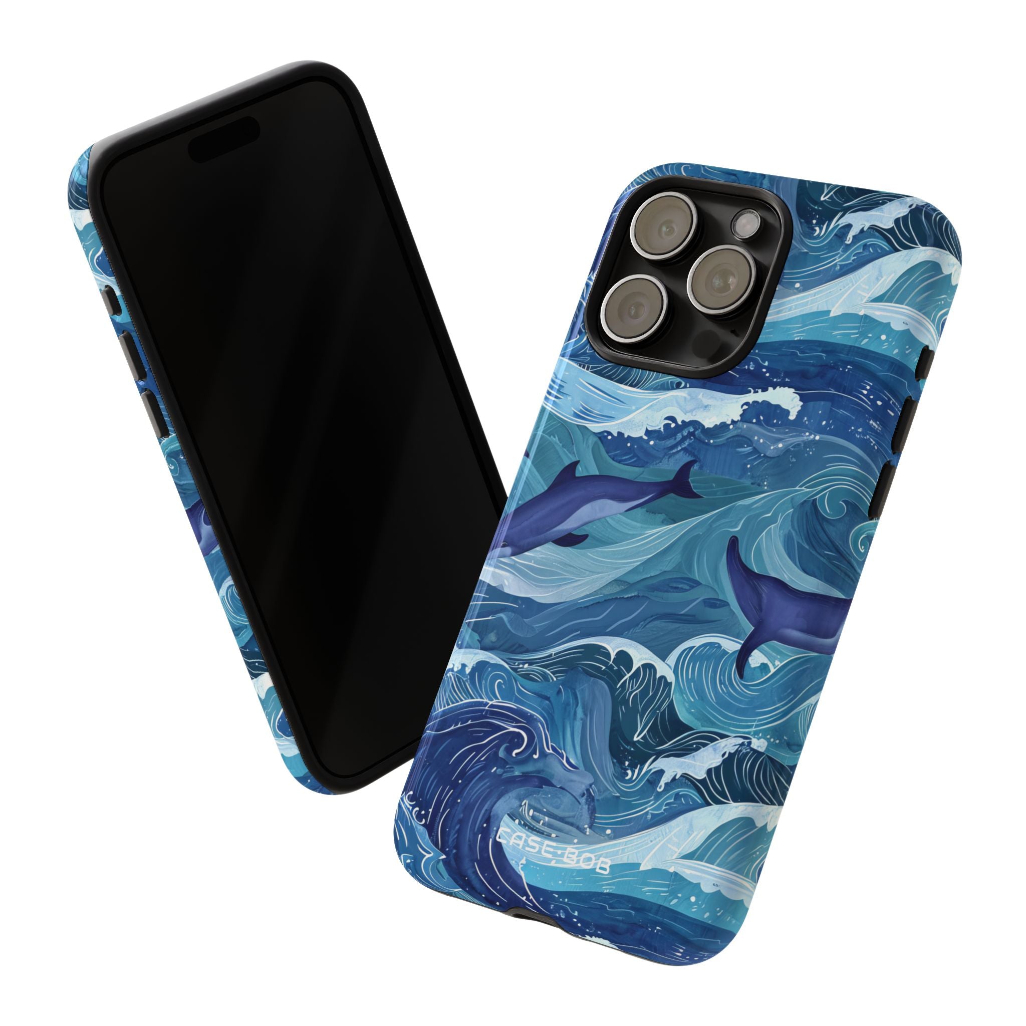 Dolphin Waves iPhone 15 Pro Max Case - Tough