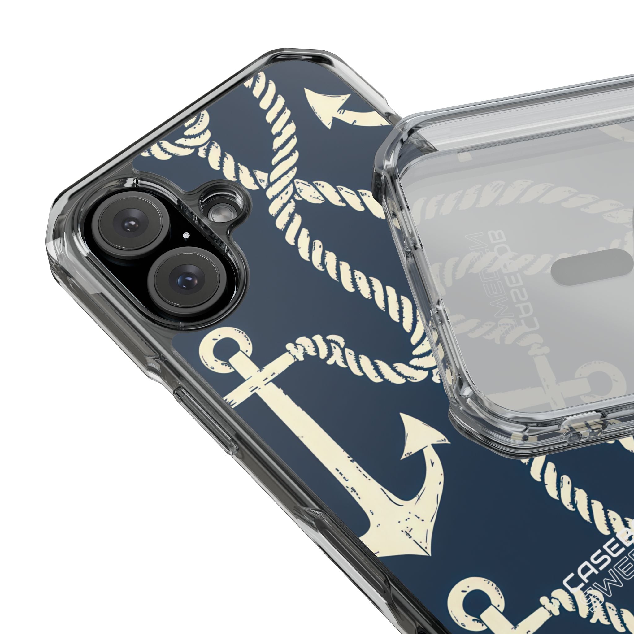 Nautical Anchors Rope iPhone 16 - Impact Clear+