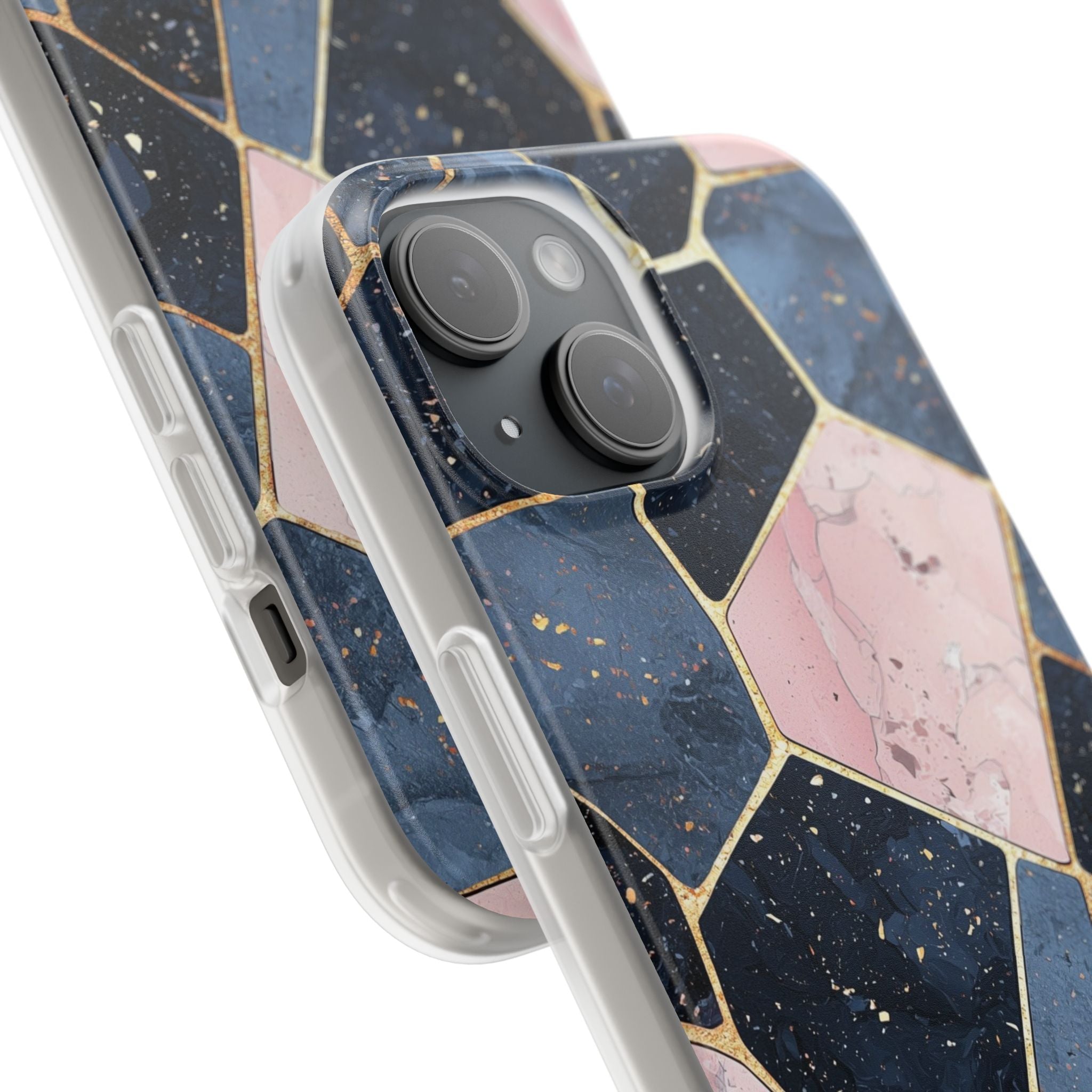 Golden Mosaic iPhone 15 Case - Soft