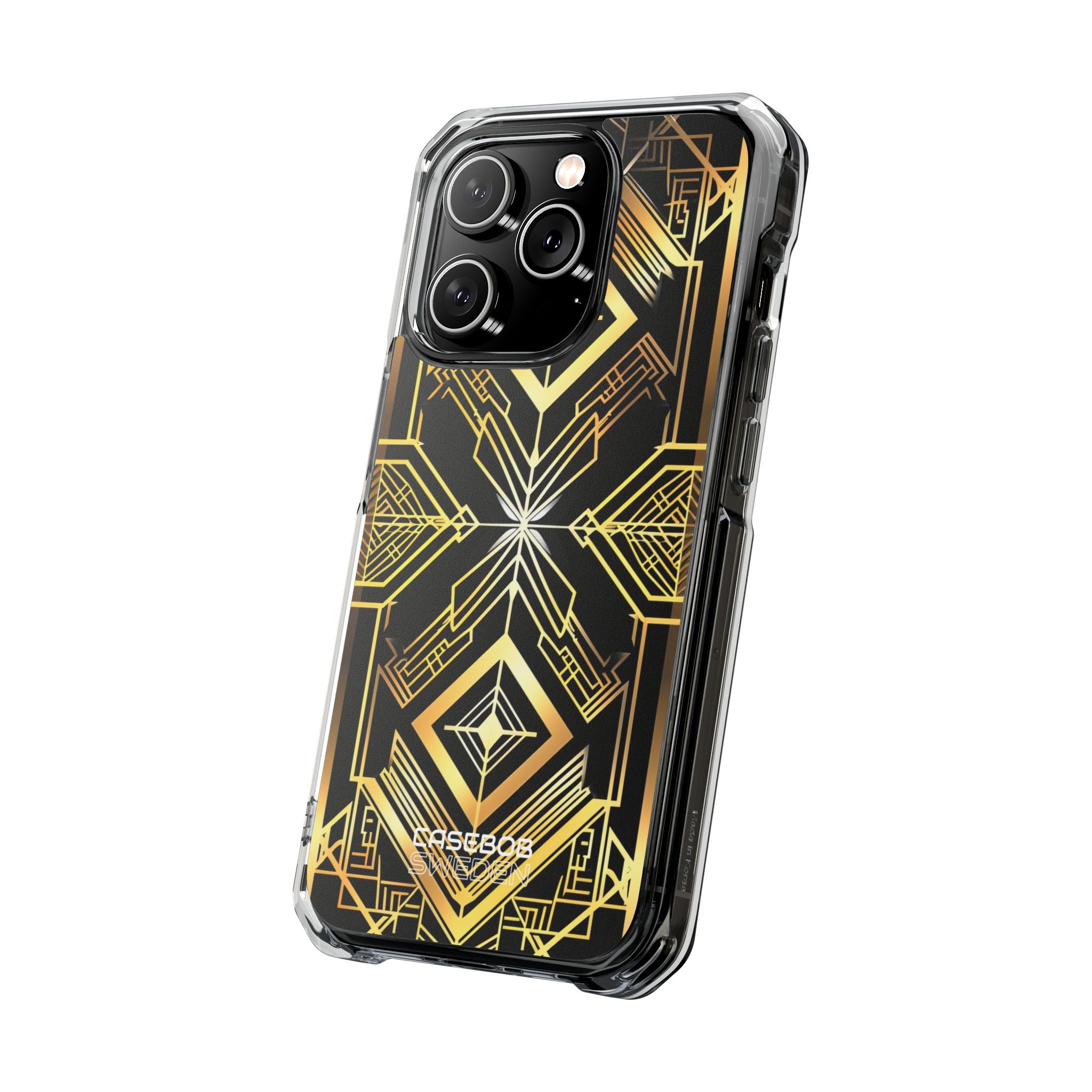 Golden Geometric Symphony iPhone 14 - Impact Clear+