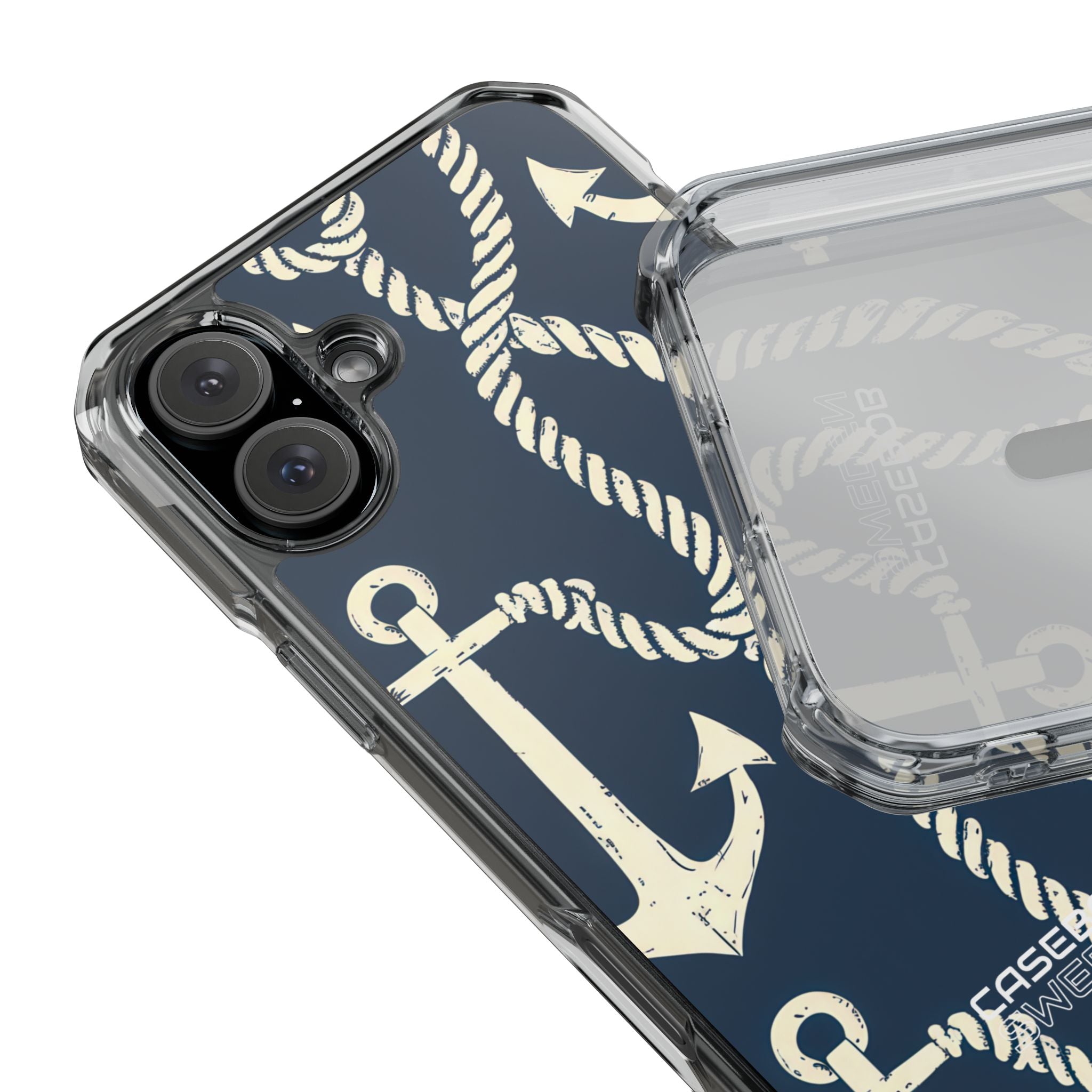 Nautical Anchors Rope iPhone 16 - Impact Clear+