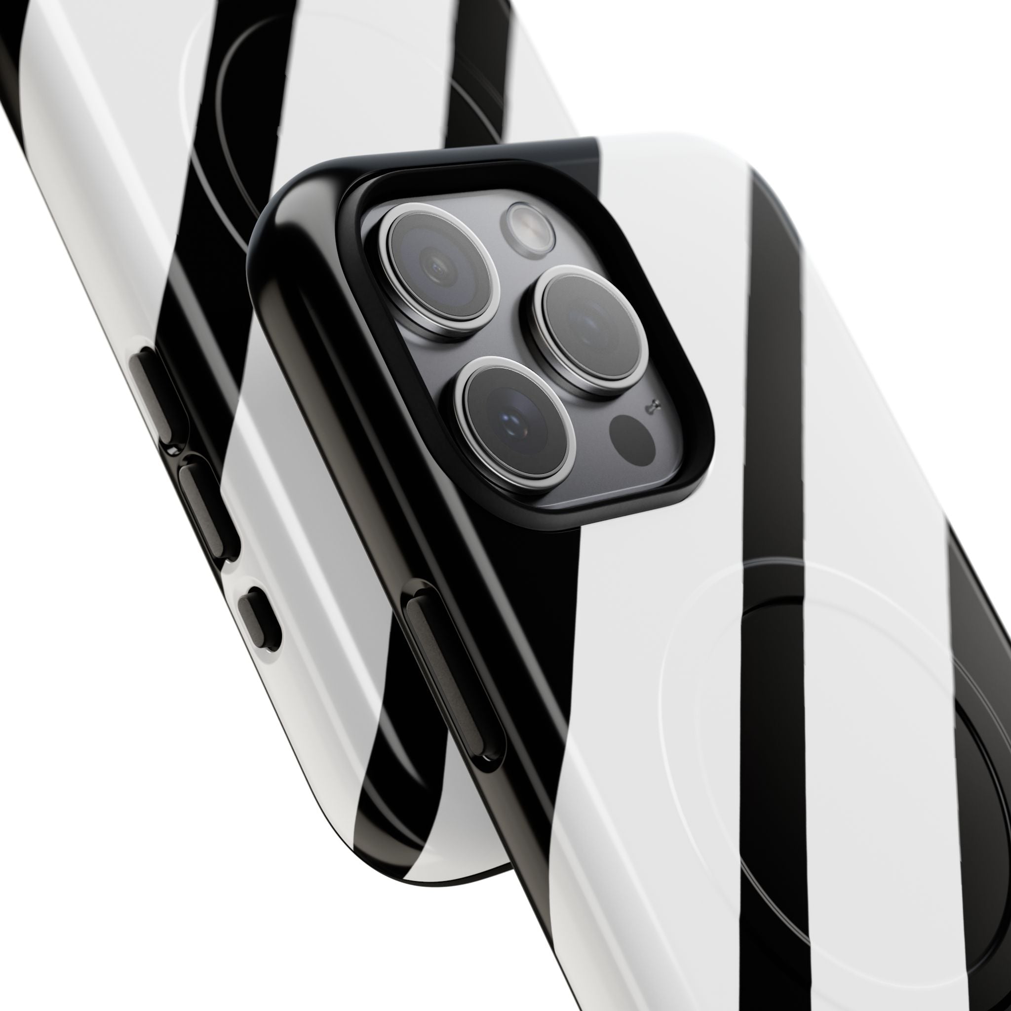 Diagonal Bands Noir iPhone 15 Pro Max Case - Tough+