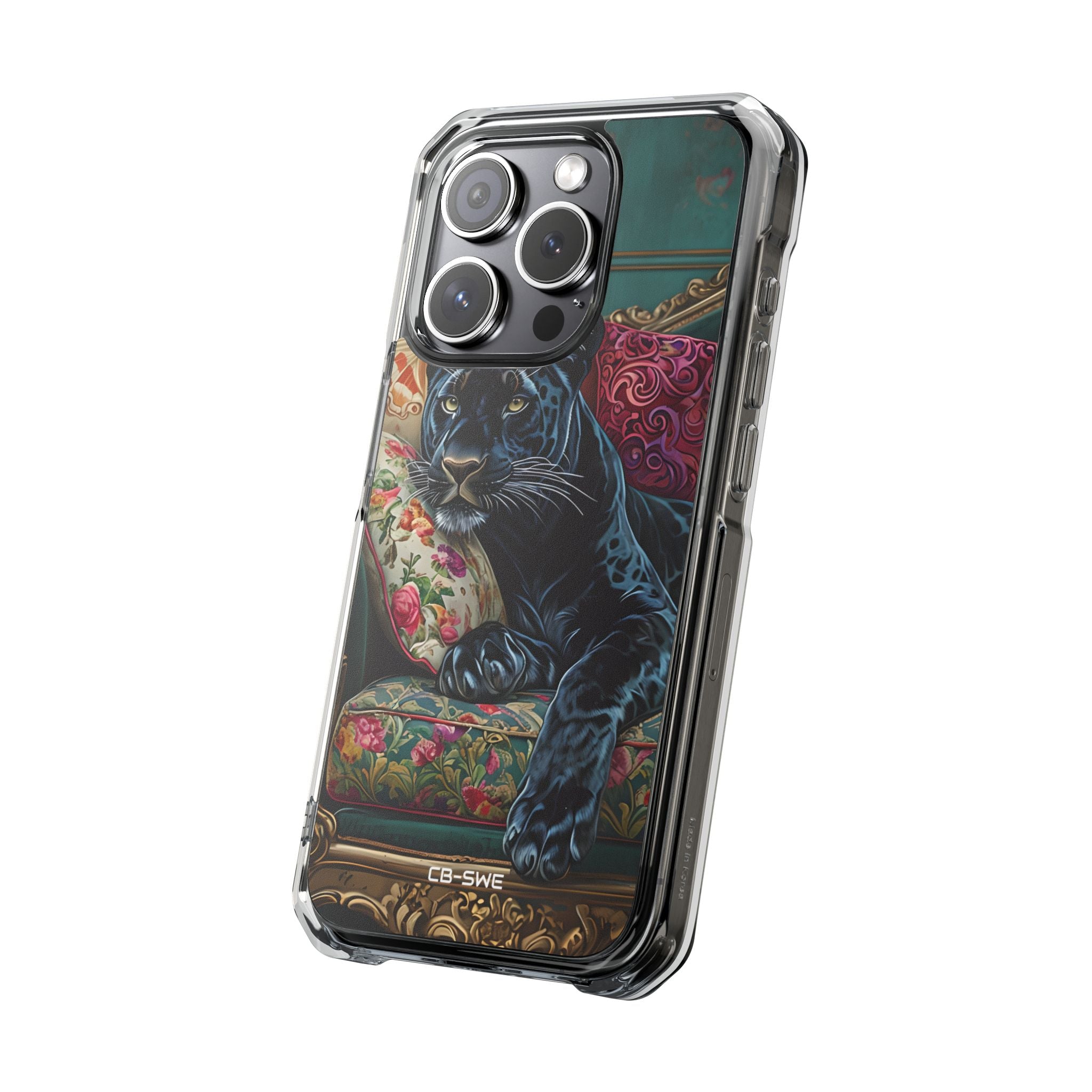 Panther on Vintage Chaise iPhone Case - Impact