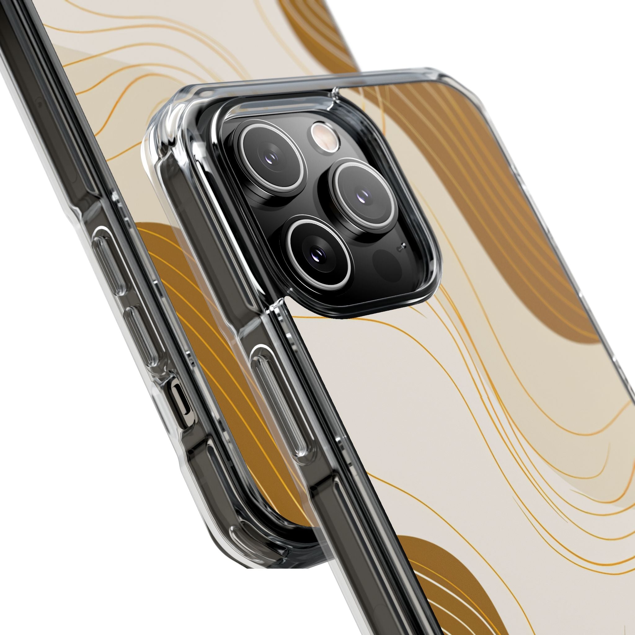 Golden Flow Lines iPhone 14 - Impact Clear+