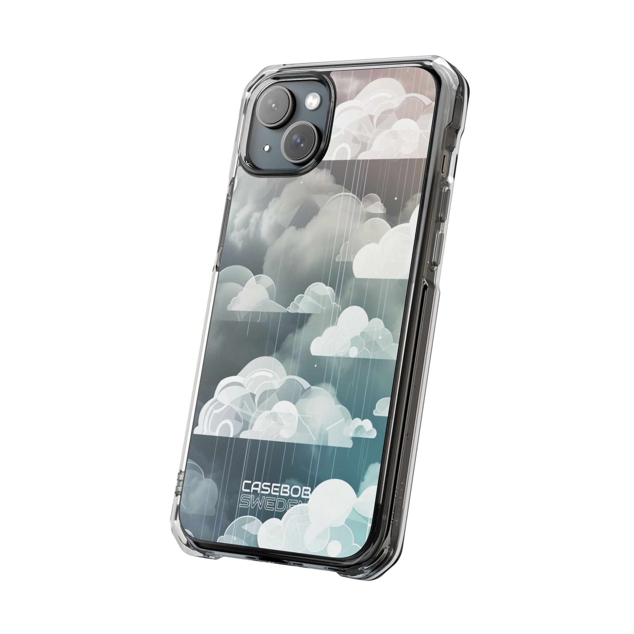 Silver Dream Clouds iPhone 15 - Impact Clear+