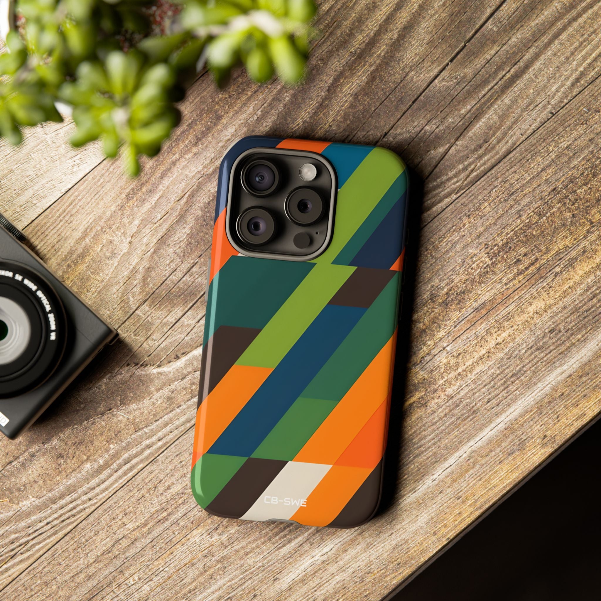 Geometric Color Intersection - iPhone Case