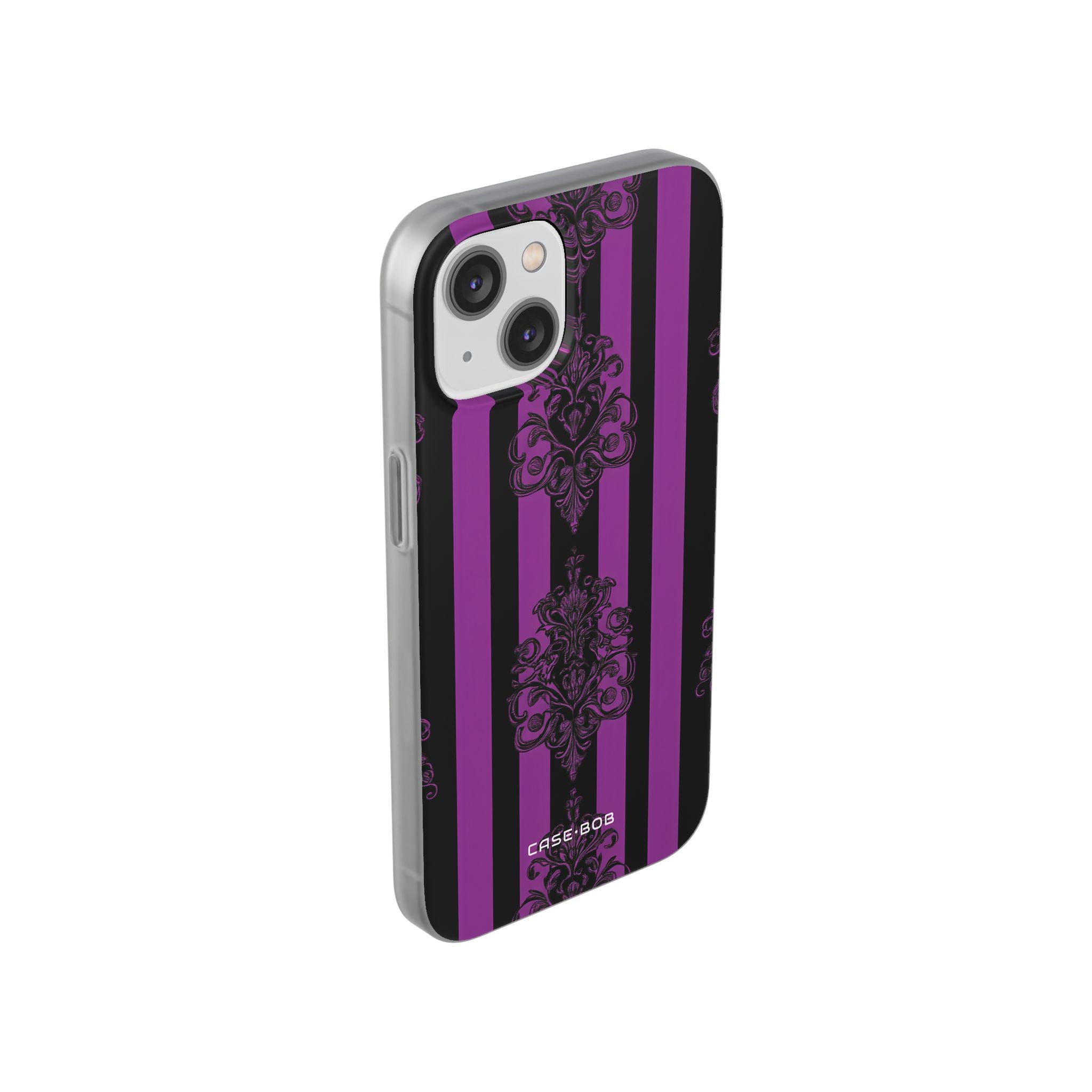 Damask Elegance Purple iPhone 14 Case - Soft