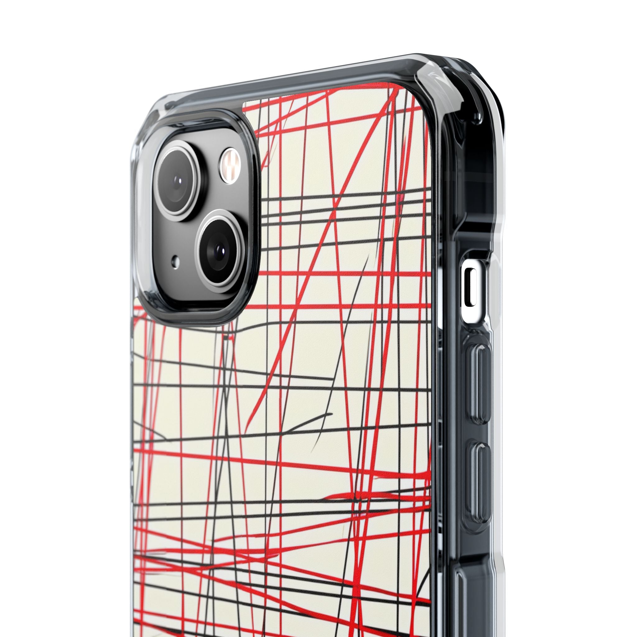 Crimson Wire Tangle iPhone 14 - Impact Clear+