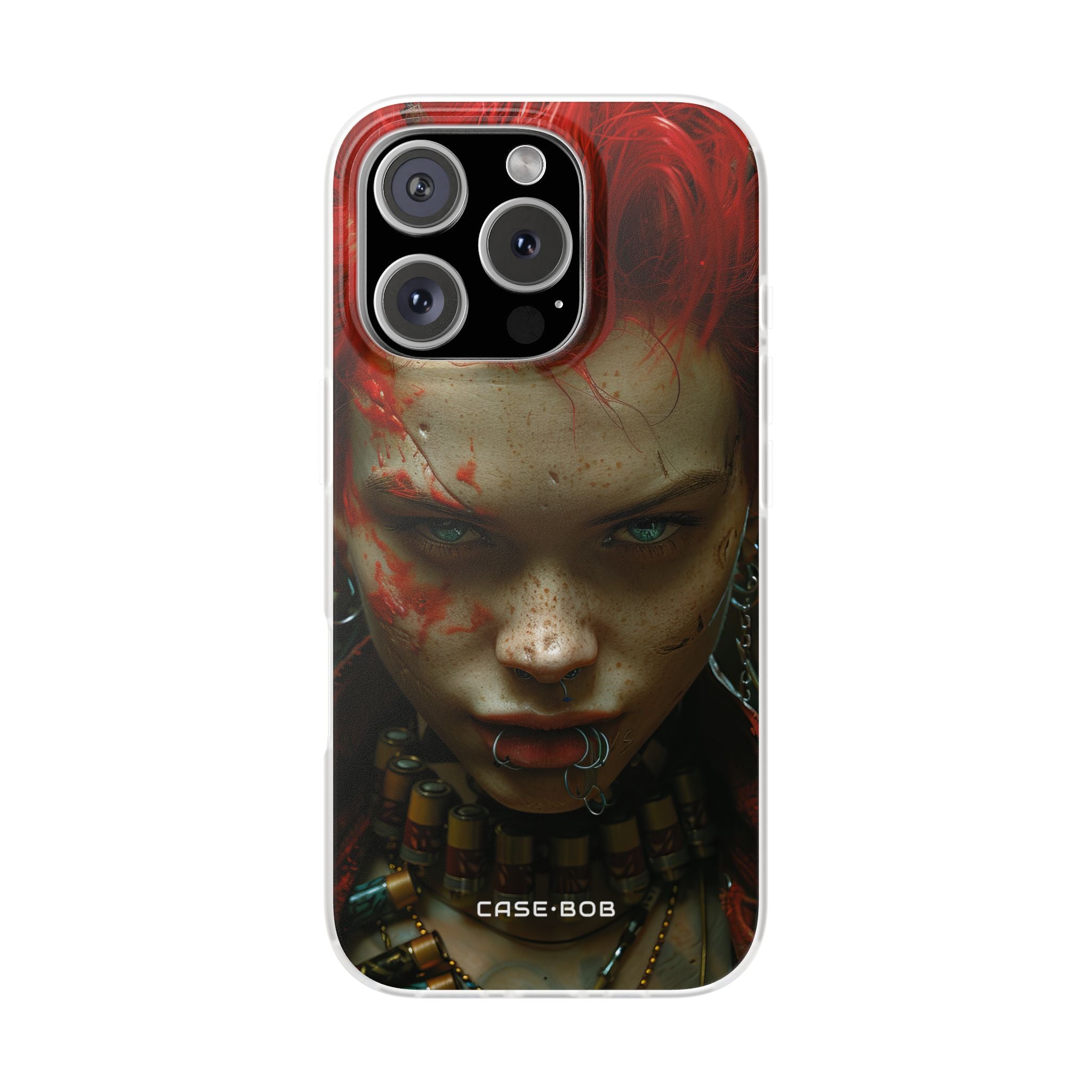 Red Spike Gaze iPhone 16 Pro Case - Soft