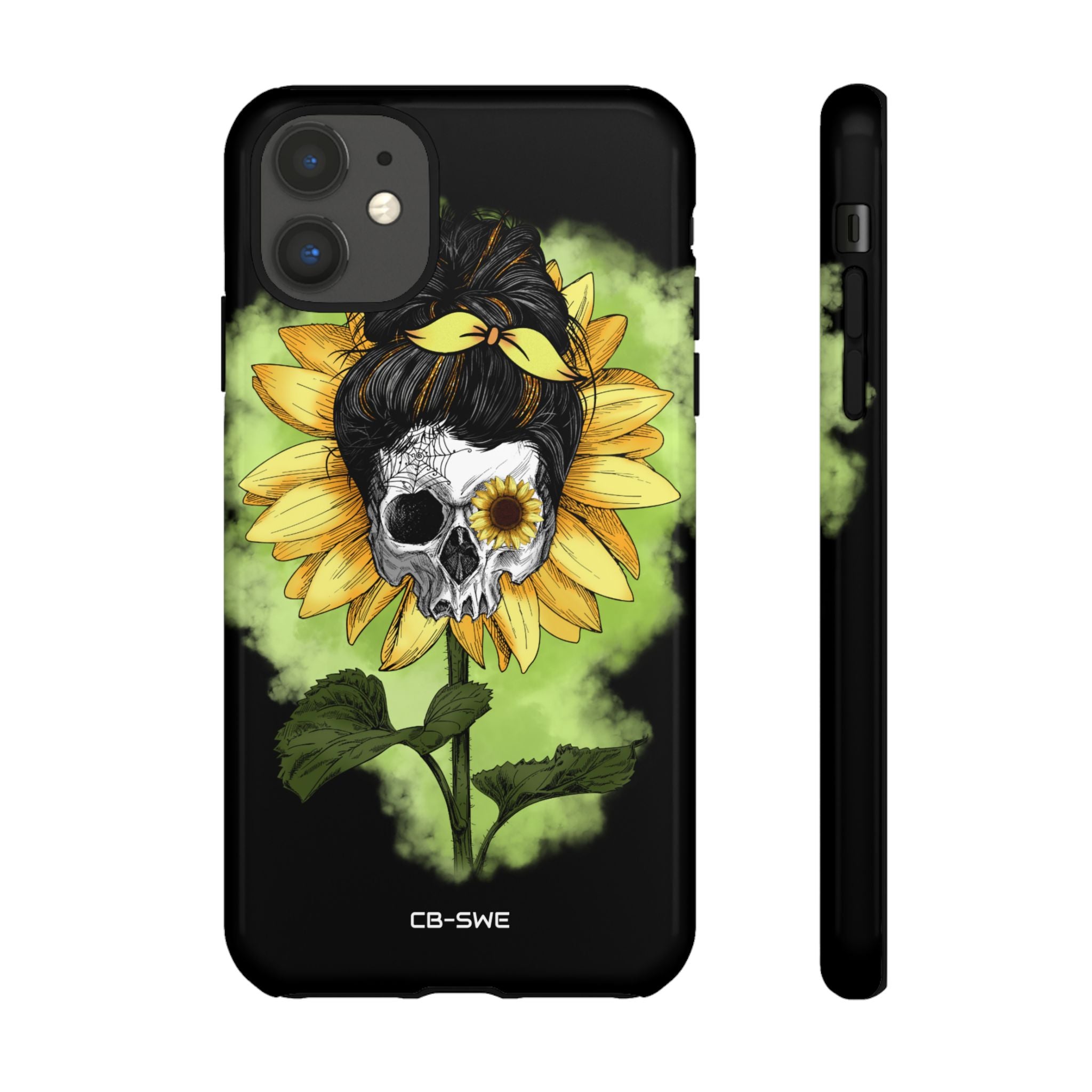Sunflower Skull Fusion - iPhone Case