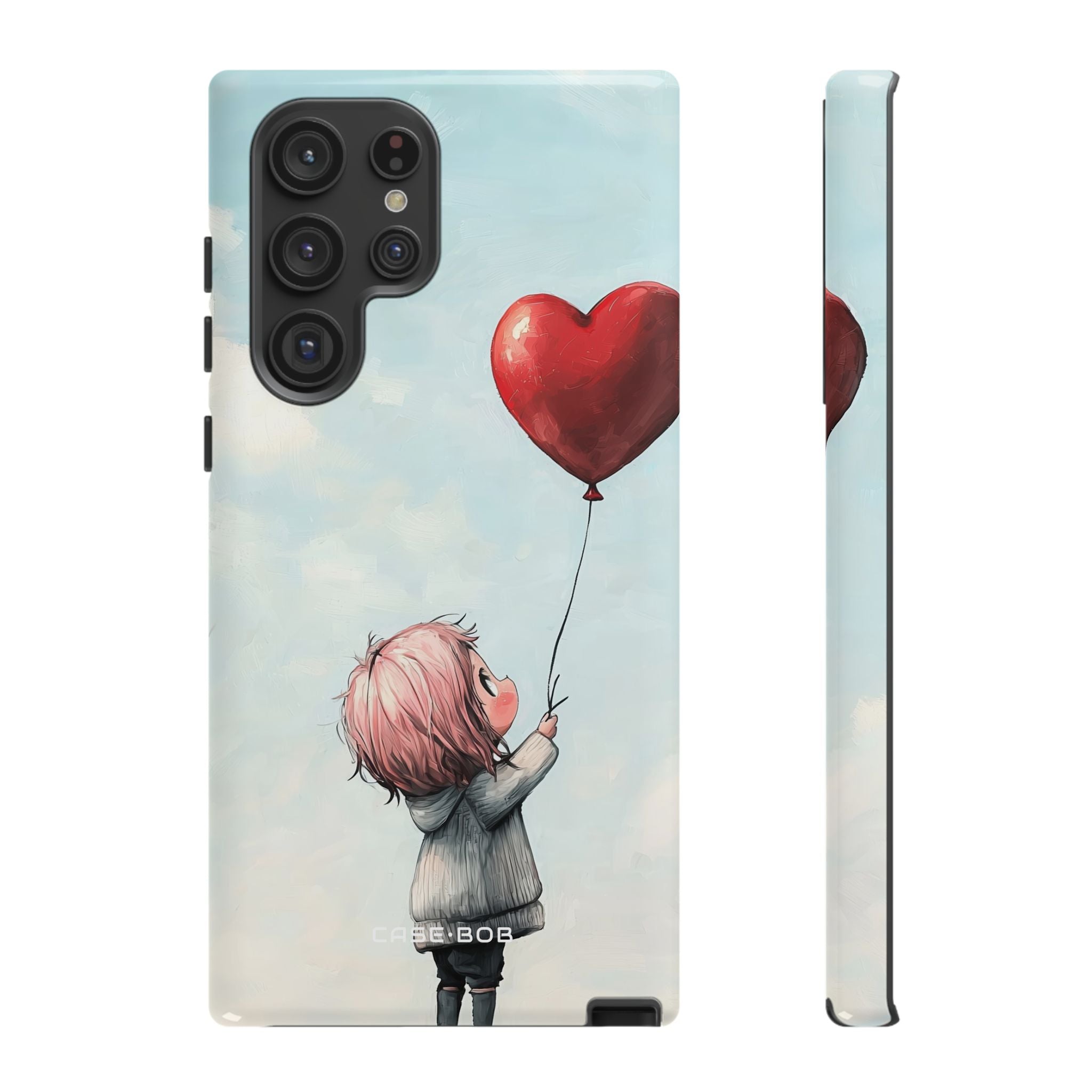 Heart Balloon Glow Samsung S22 Ultra Case - Tough