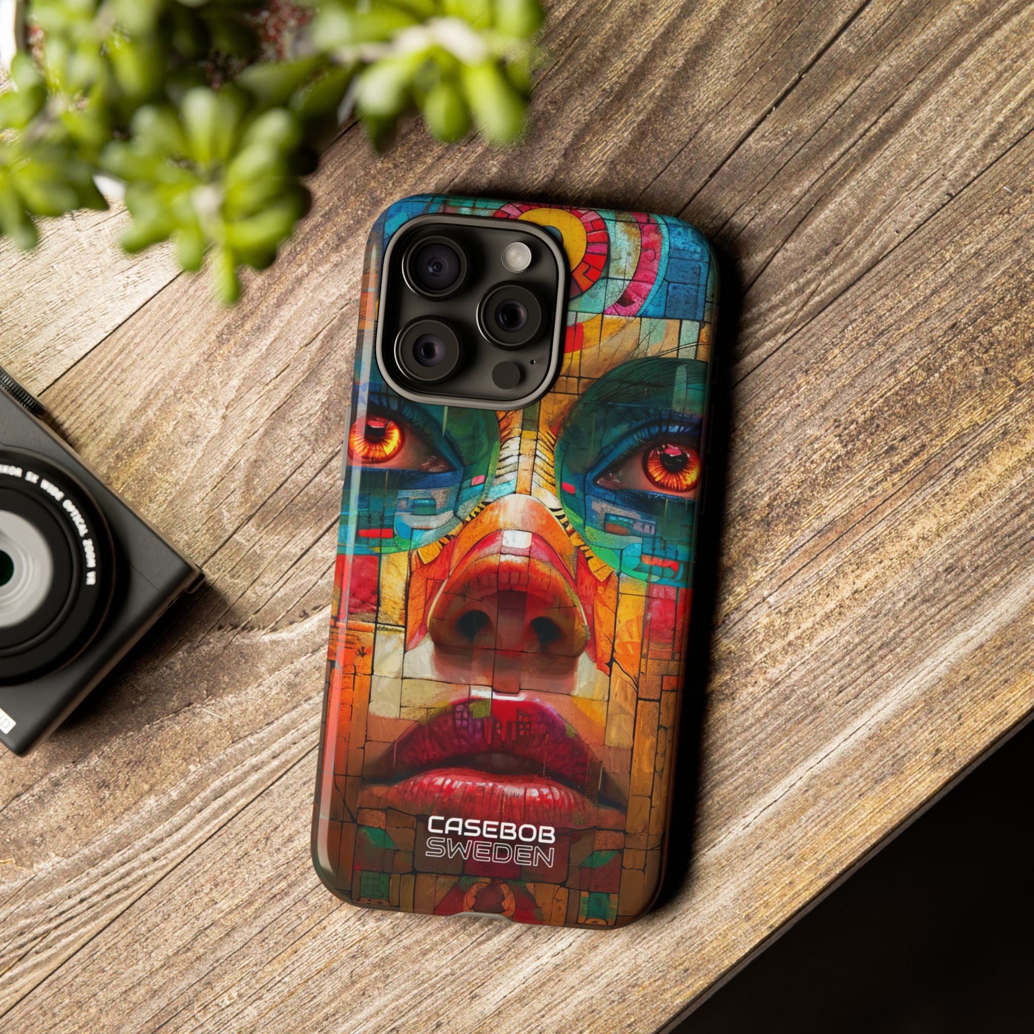 Ritratto Fiamma Geometrica iPhone 15 - Tough