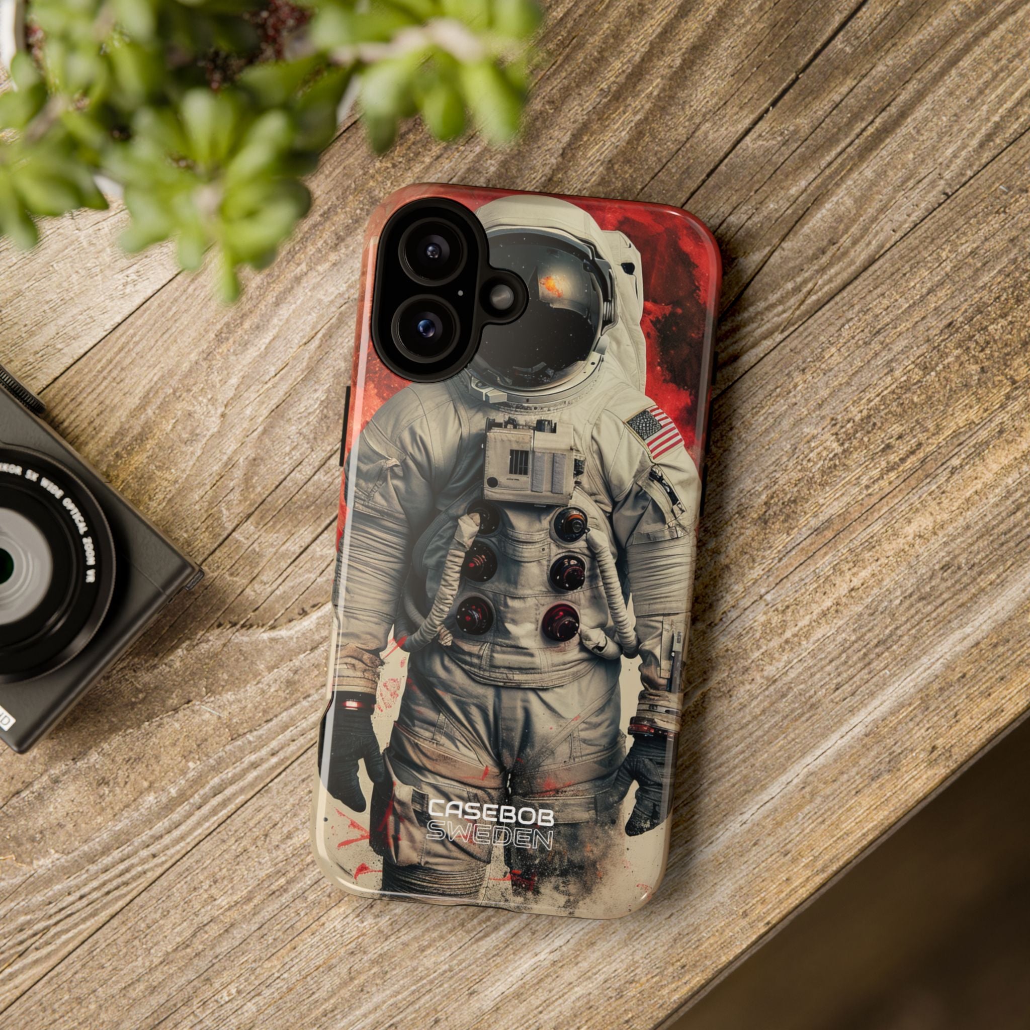Crimson Spacewalk Dream iPhone 16 - Tough