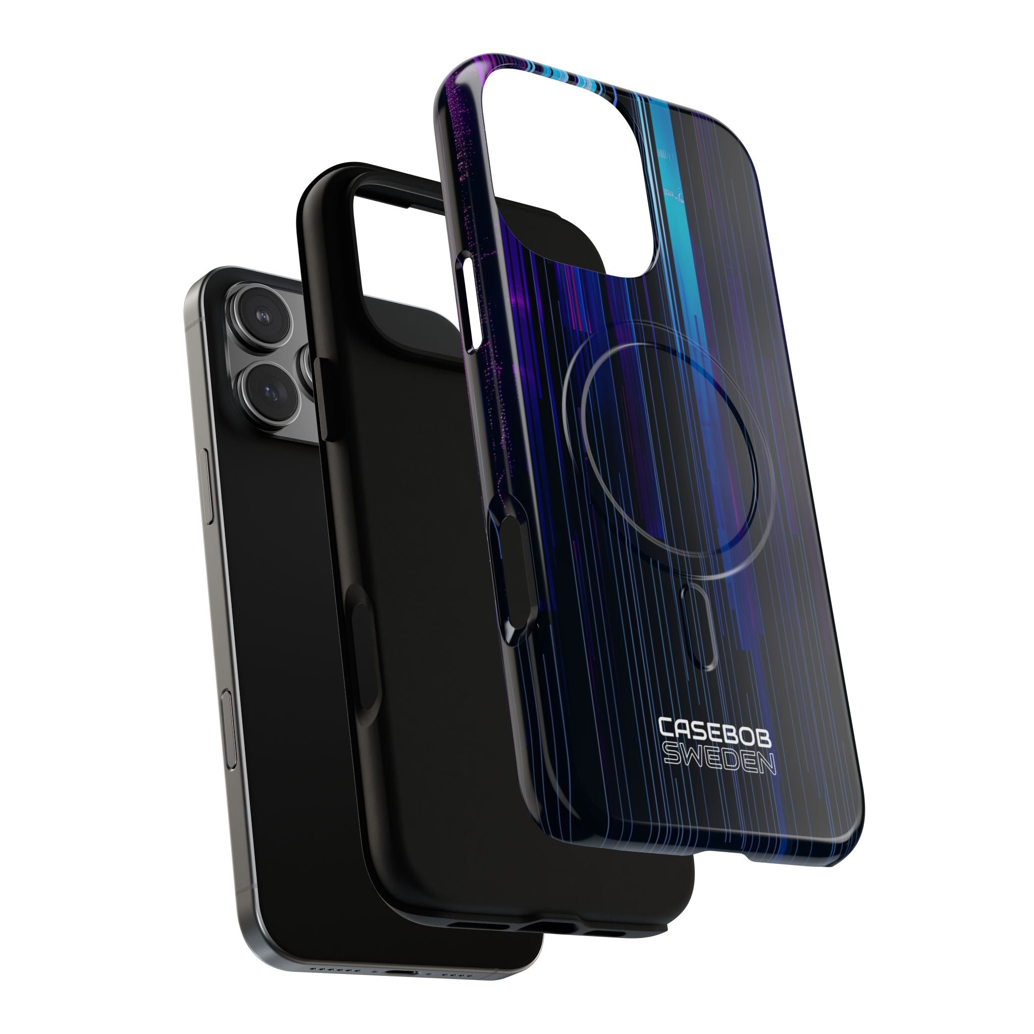 Neon Glitch Stripes iPhone 16 - Tough+