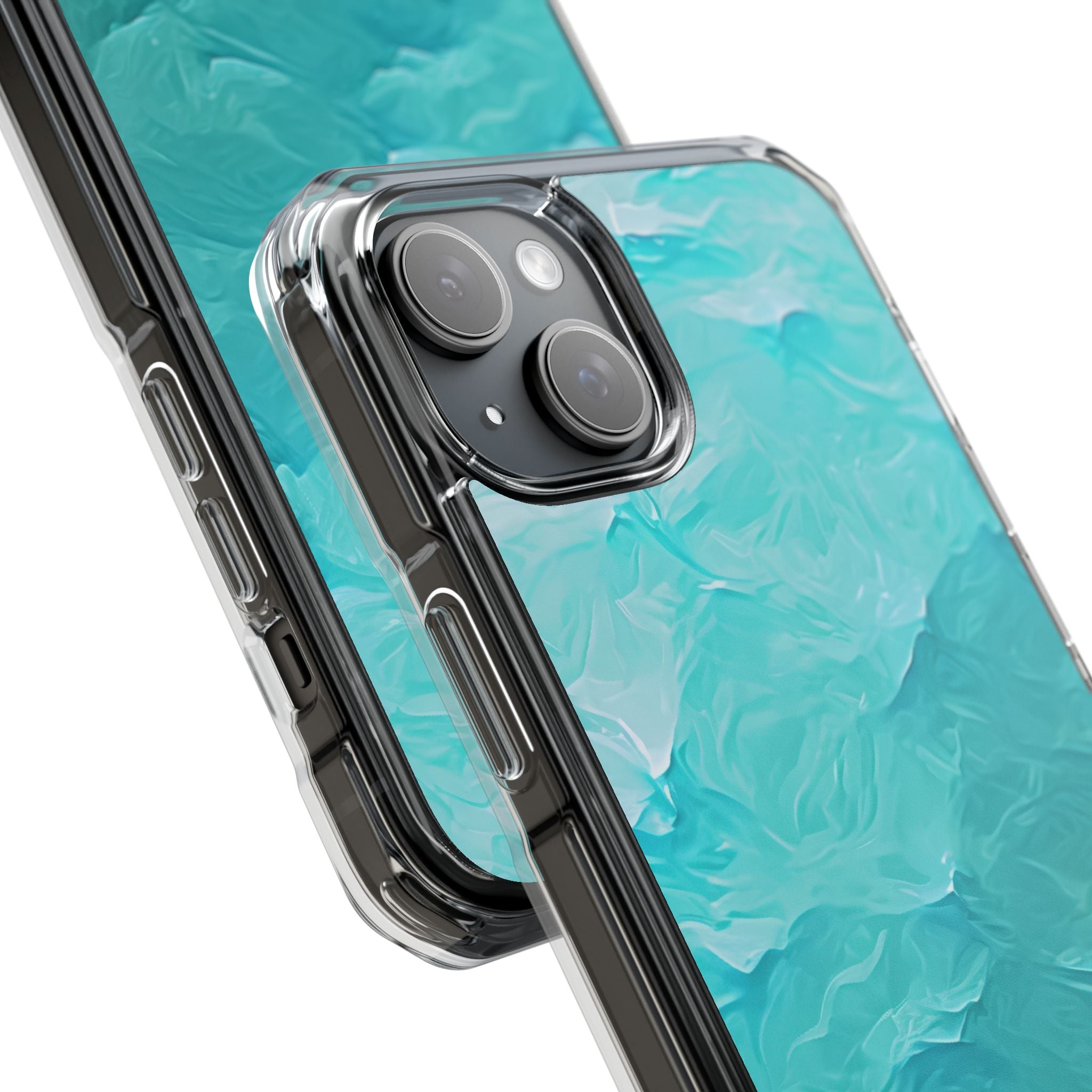 Soothing Aqua Currents iPhone 15 - Impact Clear+