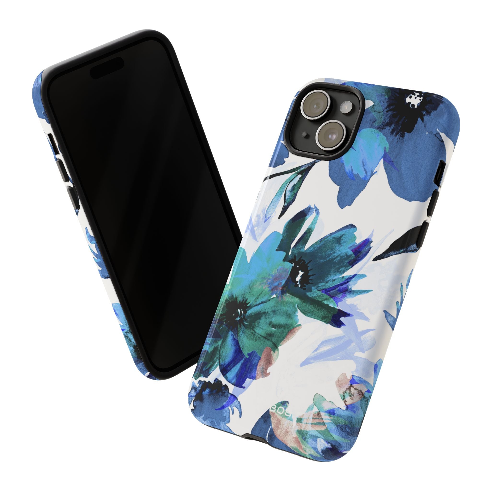 Blue Blossom Radiance iPhone 15 Plus Case - Tough